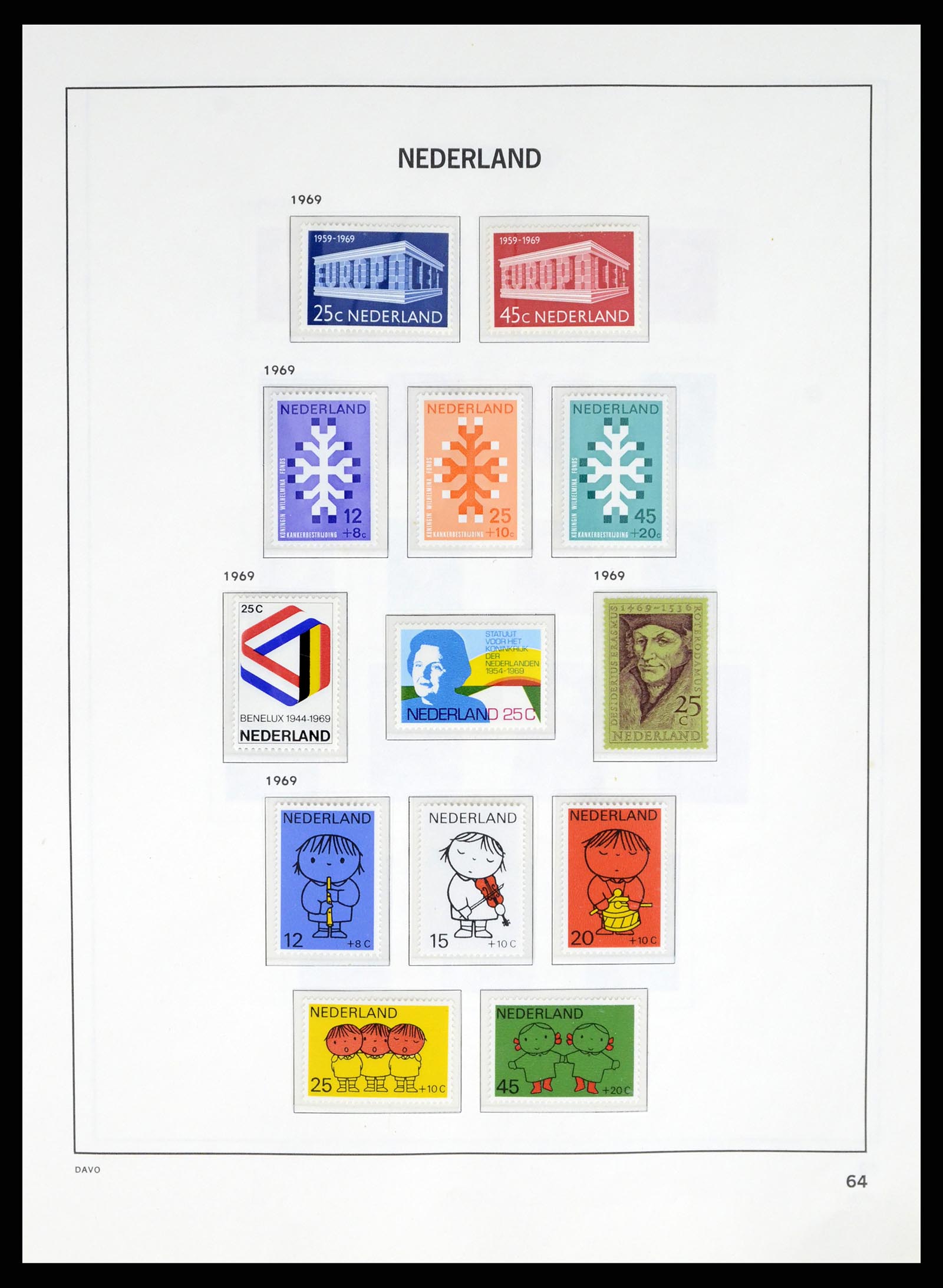 37672 060 - Postzegelverzameling 37672 Nederland 1864-1975.