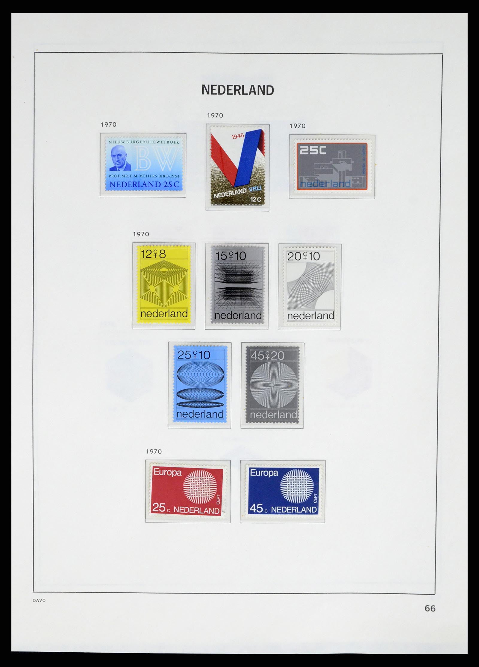 37672 062 - Postzegelverzameling 37672 Nederland 1864-1975.
