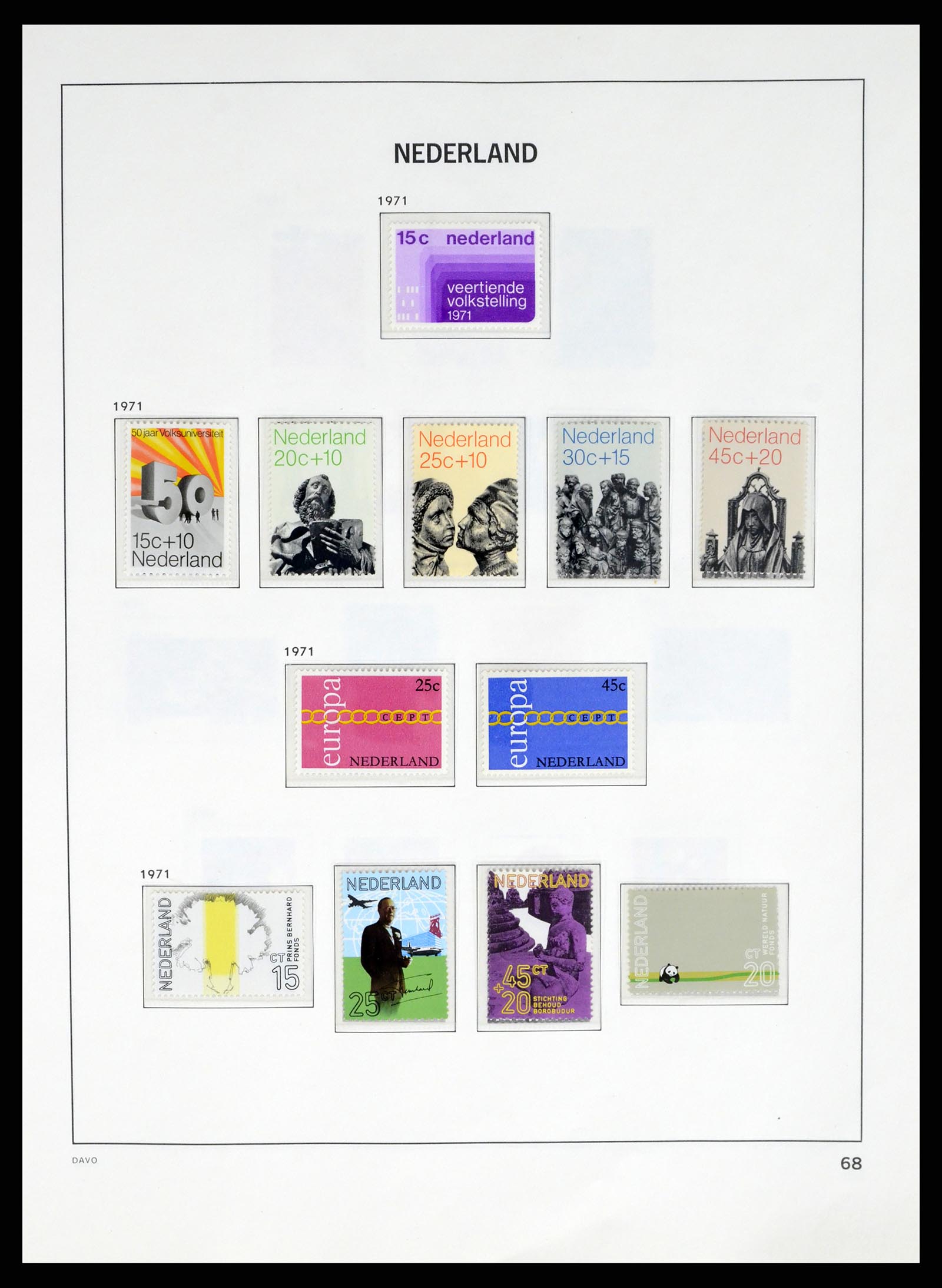 37672 064 - Postzegelverzameling 37672 Nederland 1864-1975.