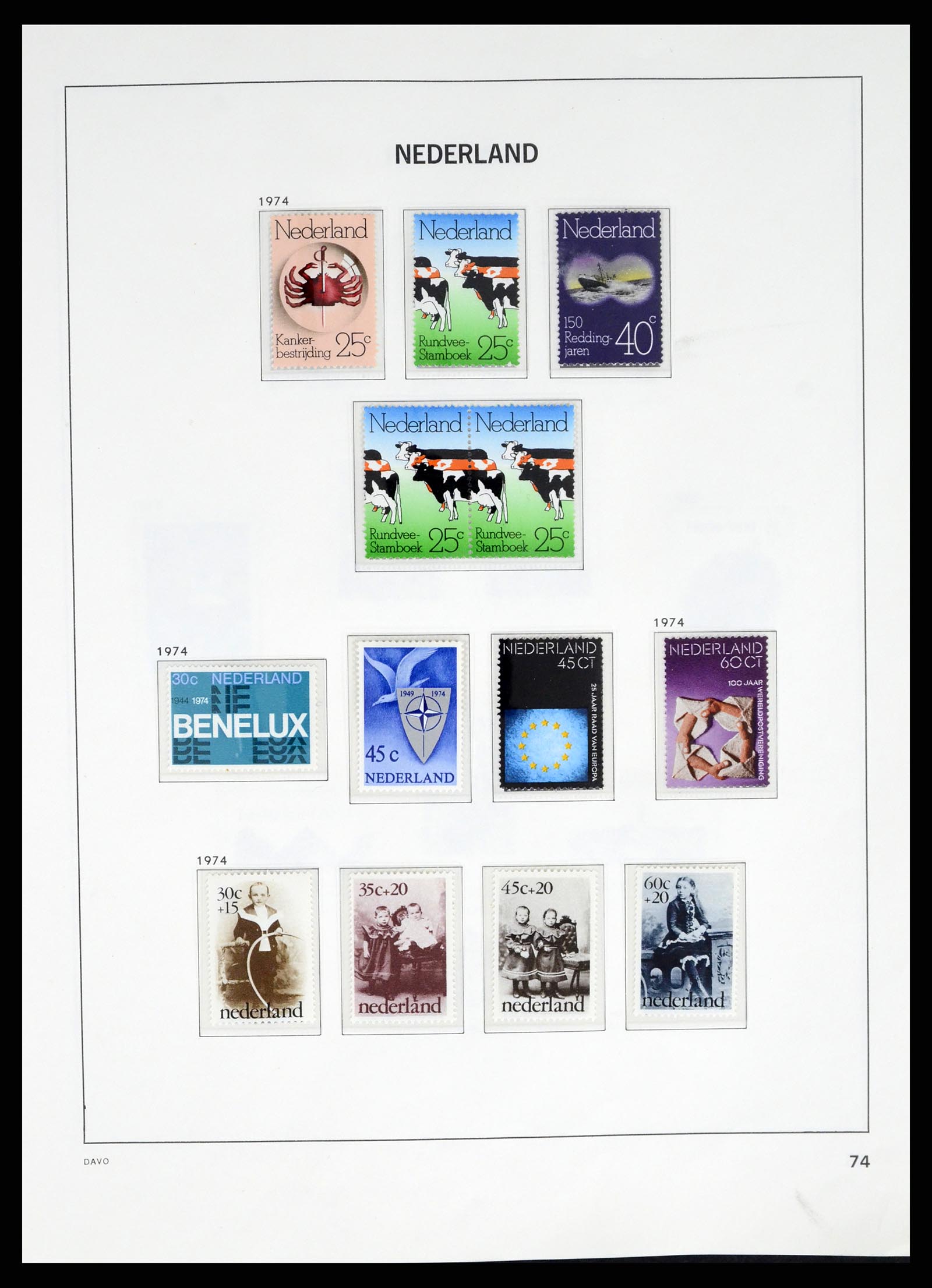 37672 070 - Postzegelverzameling 37672 Nederland 1864-1975.