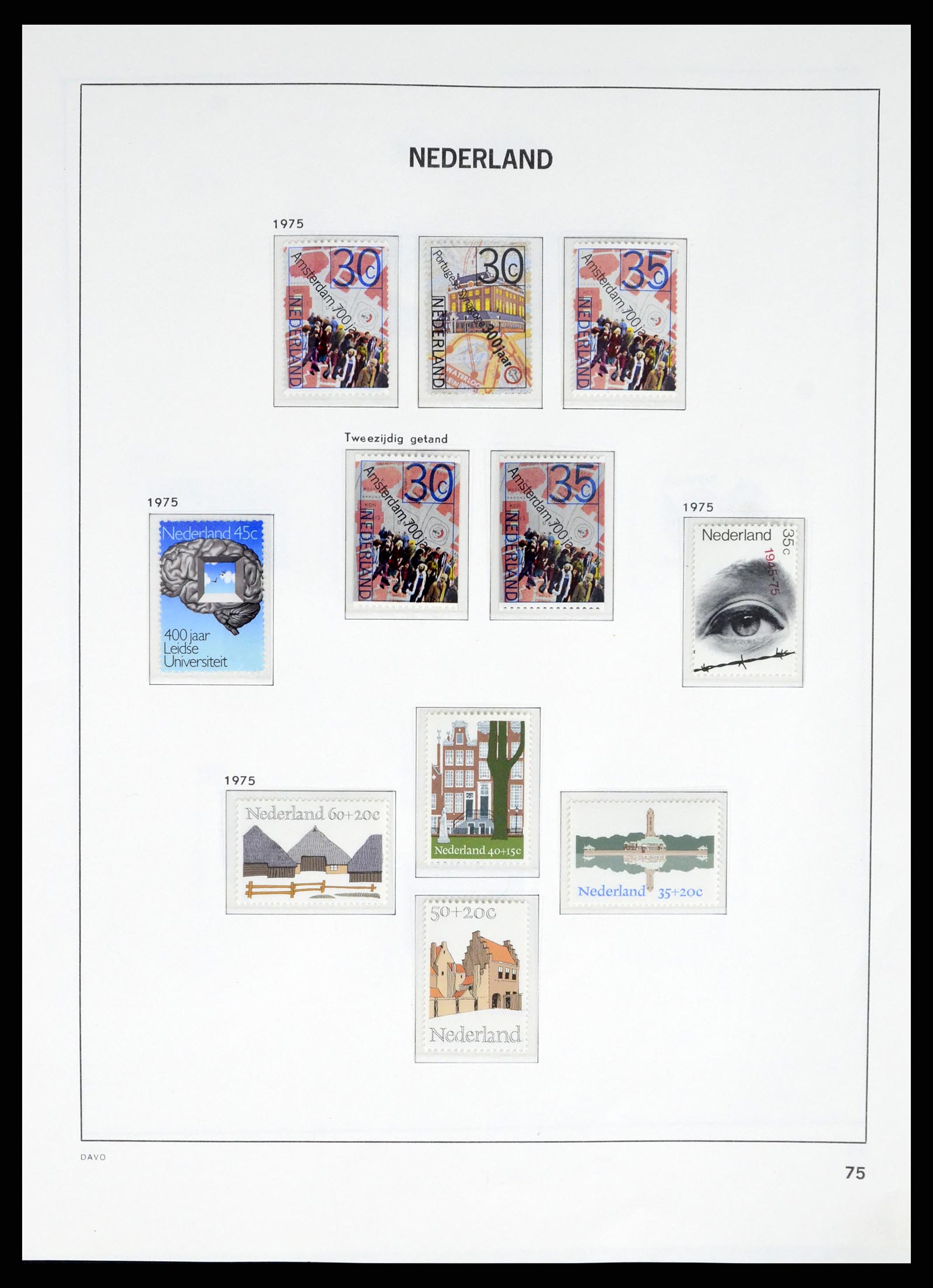 37672 071 - Postzegelverzameling 37672 Nederland 1864-1975.