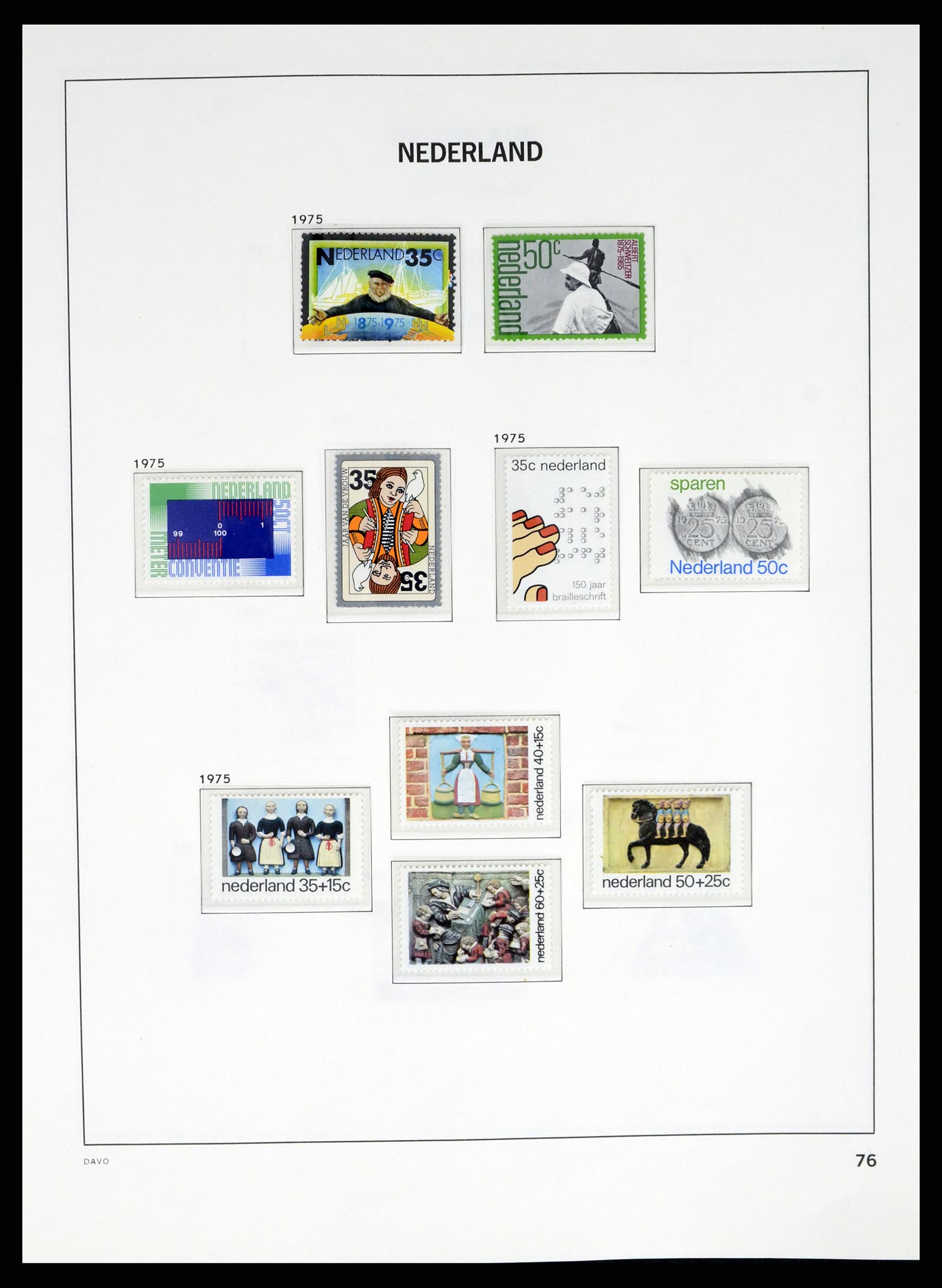 37672 072 - Postzegelverzameling 37672 Nederland 1864-1975.