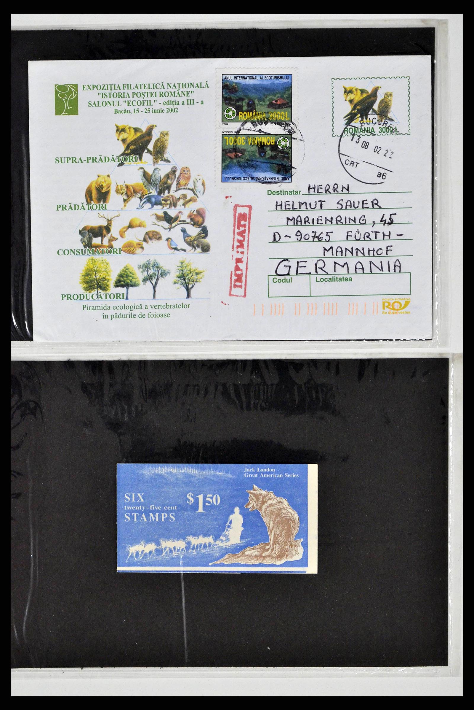 37673 0001 - Postzegelverzameling 37673 Motief honden brieven 1900-2000.