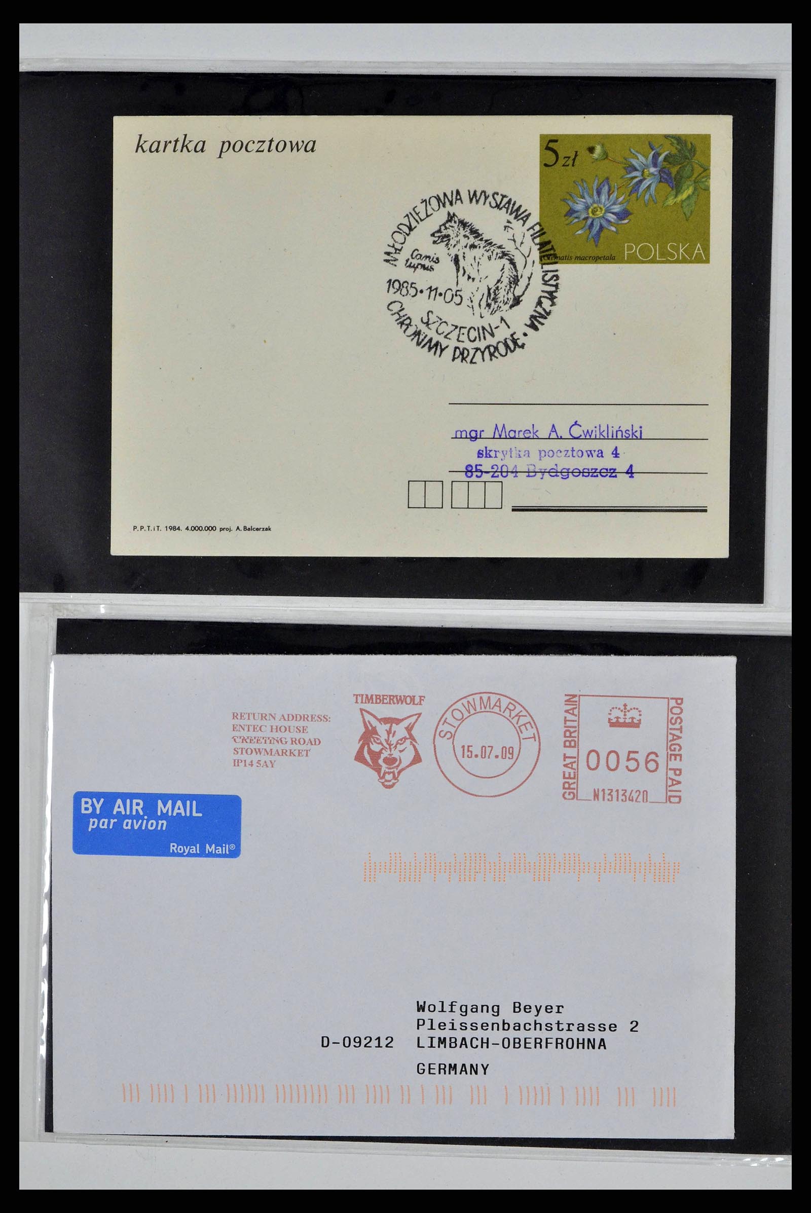 37673 0010 - Postzegelverzameling 37673 Motief honden brieven 1900-2000.