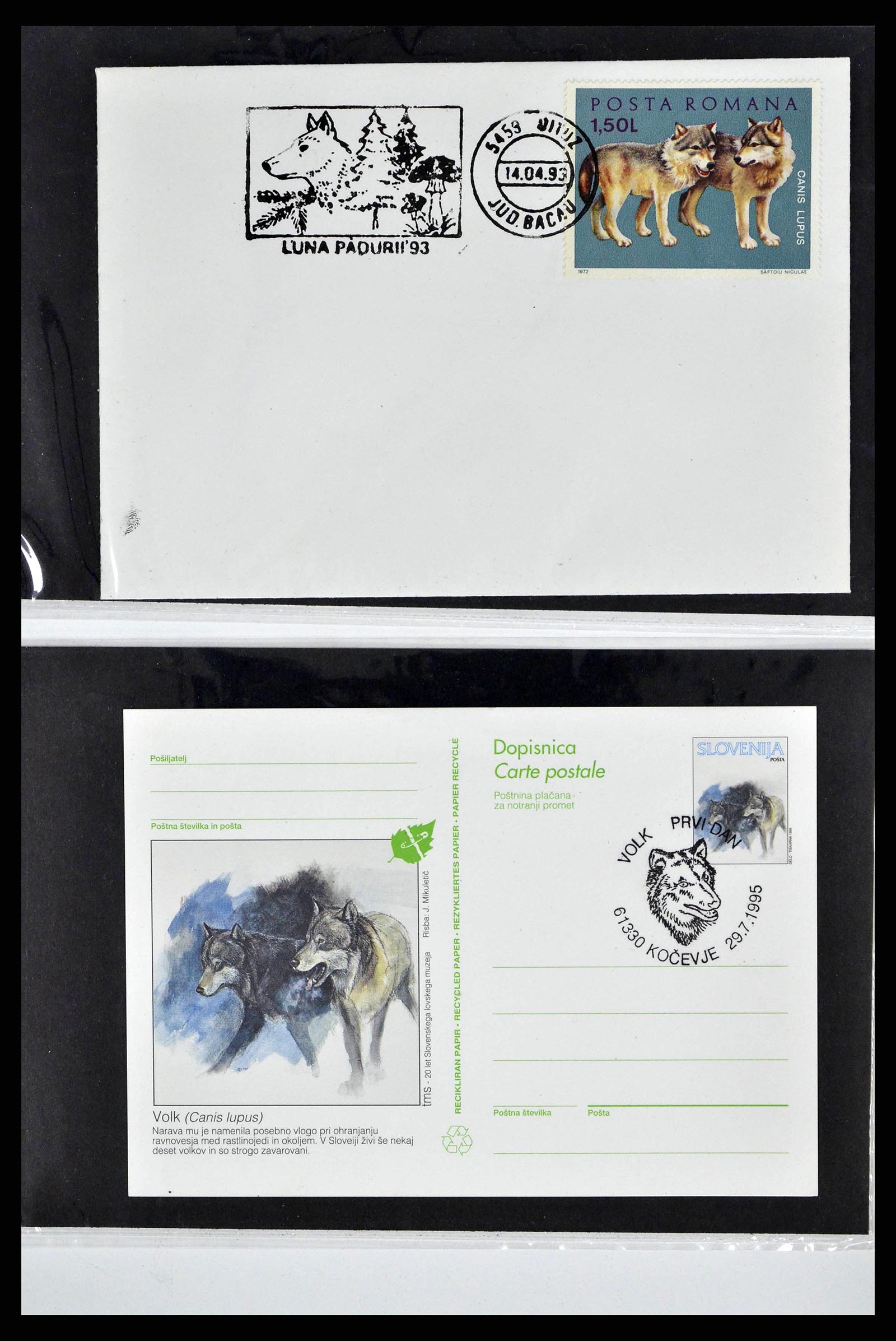 37673 0013 - Postzegelverzameling 37673 Motief honden brieven 1900-2000.