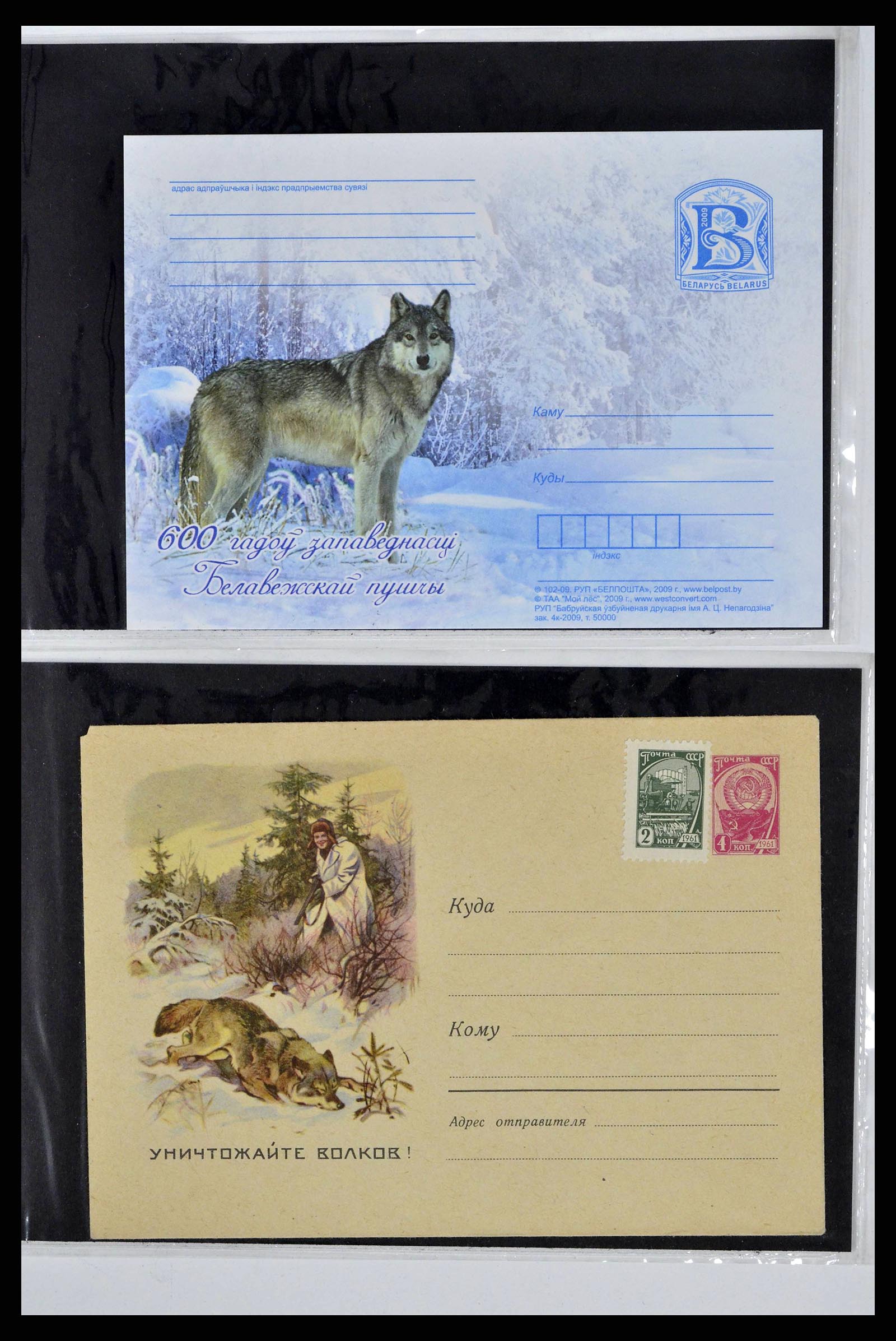 37673 0019 - Postzegelverzameling 37673 Motief honden brieven 1900-2000.
