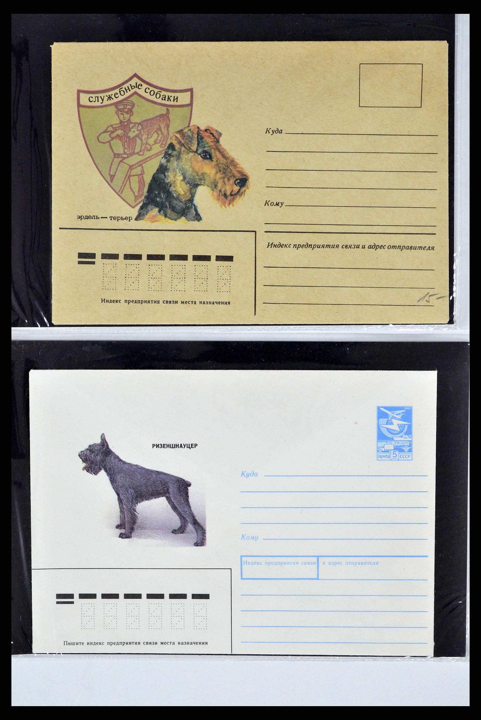 37673 0073 - Stamp collection 37673 Thematics dogs covers 1900-2000.