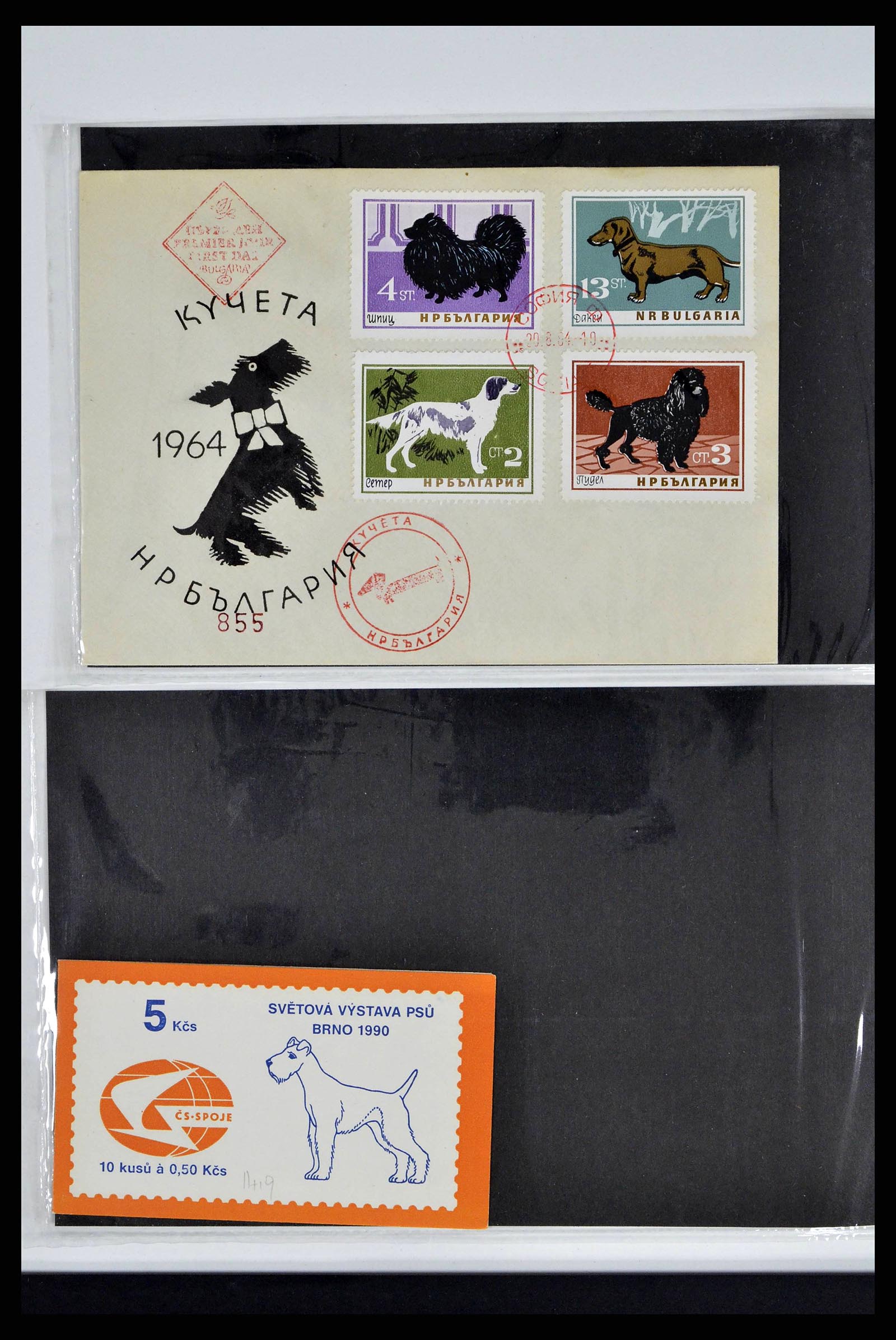 37673 0316 - Stamp collection 37673 Thematics dogs covers 1900-2000.
