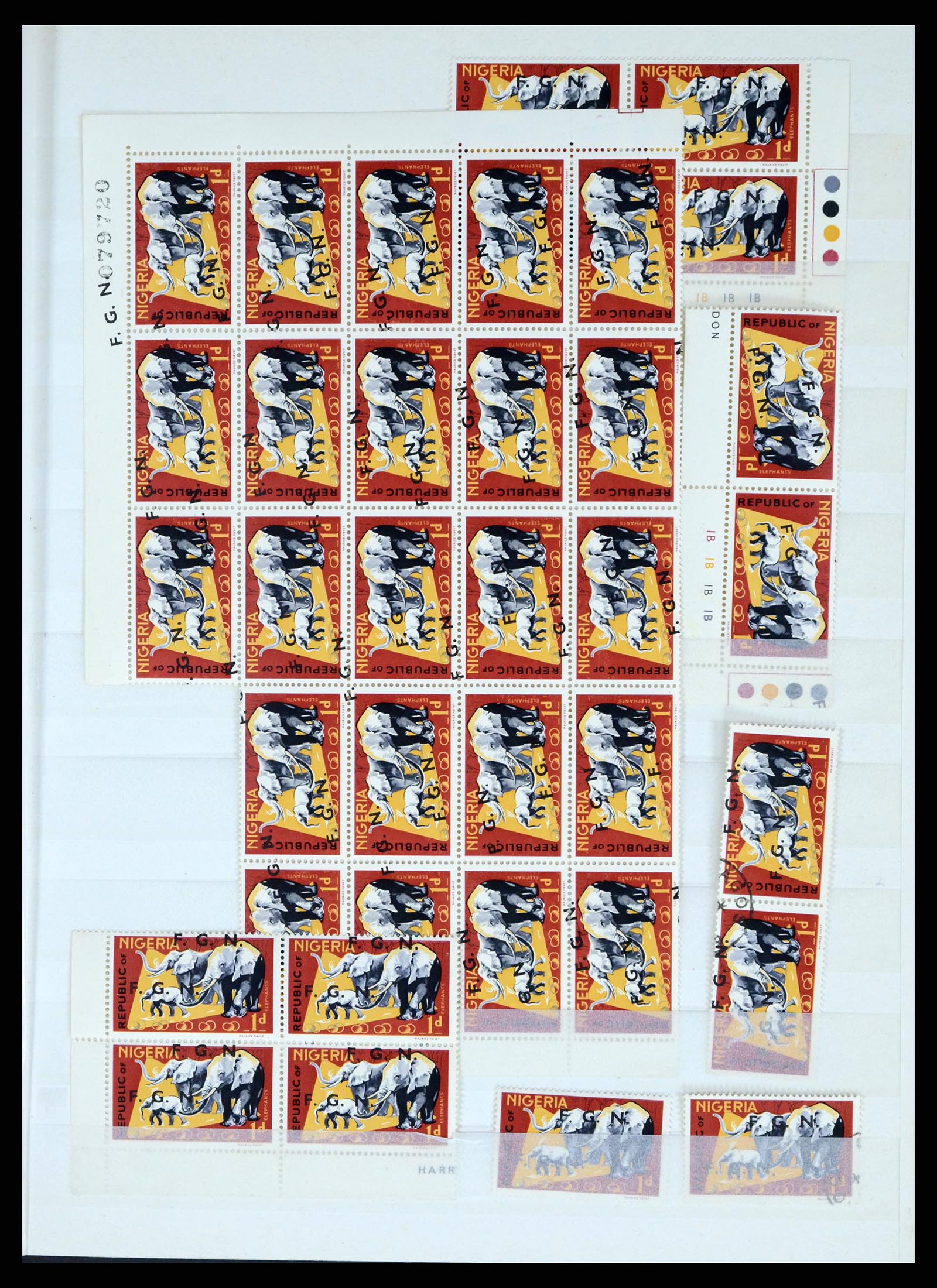 37678 001 - Postzegelverzameling 37678 Nigeria FGN 1968.