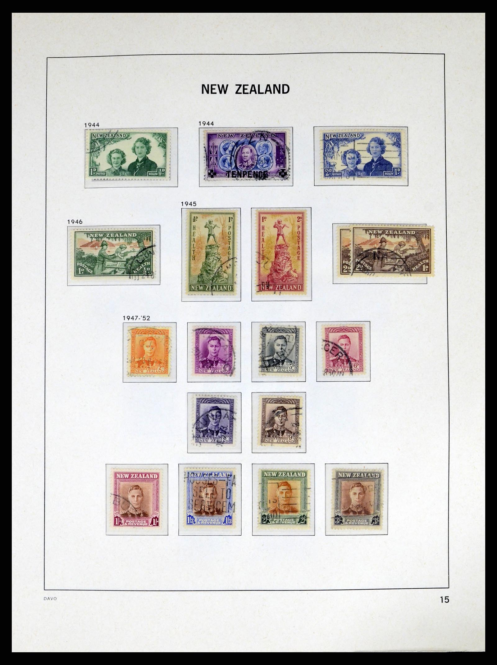 37683 016 - Postzegelverzameling 37683 Nieuw Zeeland 1855-2002.
