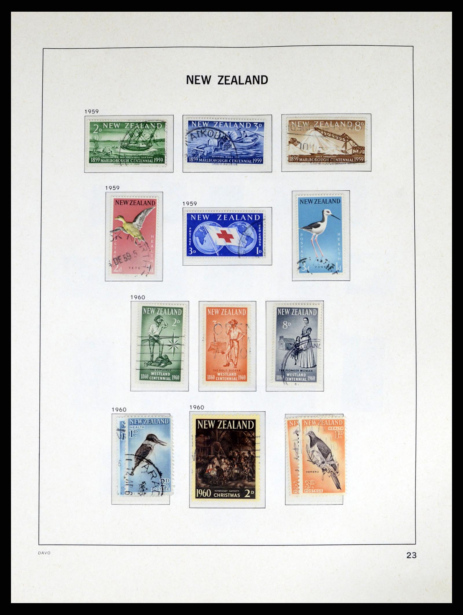 37683 025 - Postzegelverzameling 37683 Nieuw Zeeland 1855-2002.