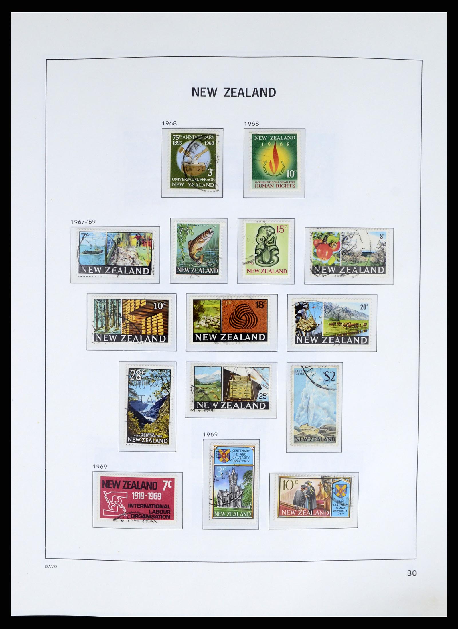 37683 033 - Postzegelverzameling 37683 Nieuw Zeeland 1855-2002.