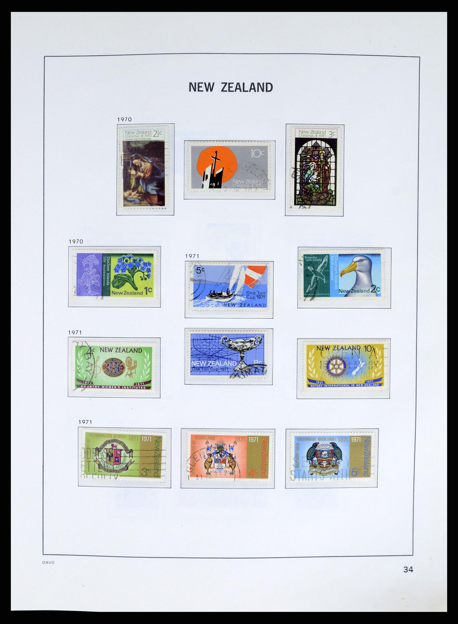 37683 037 - Postzegelverzameling 37683 Nieuw Zeeland 1855-2002.