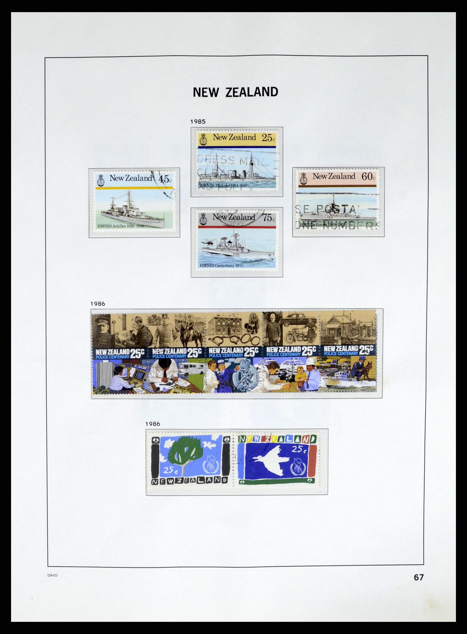 37683 086 - Postzegelverzameling 37683 Nieuw Zeeland 1855-2002.