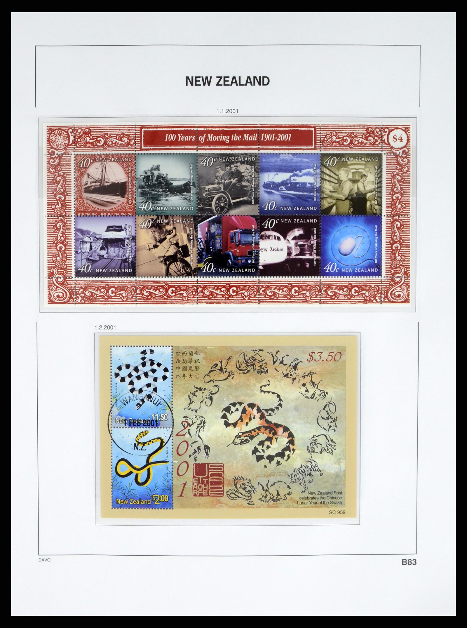 37683 404 - Postzegelverzameling 37683 Nieuw Zeeland 1855-2002.
