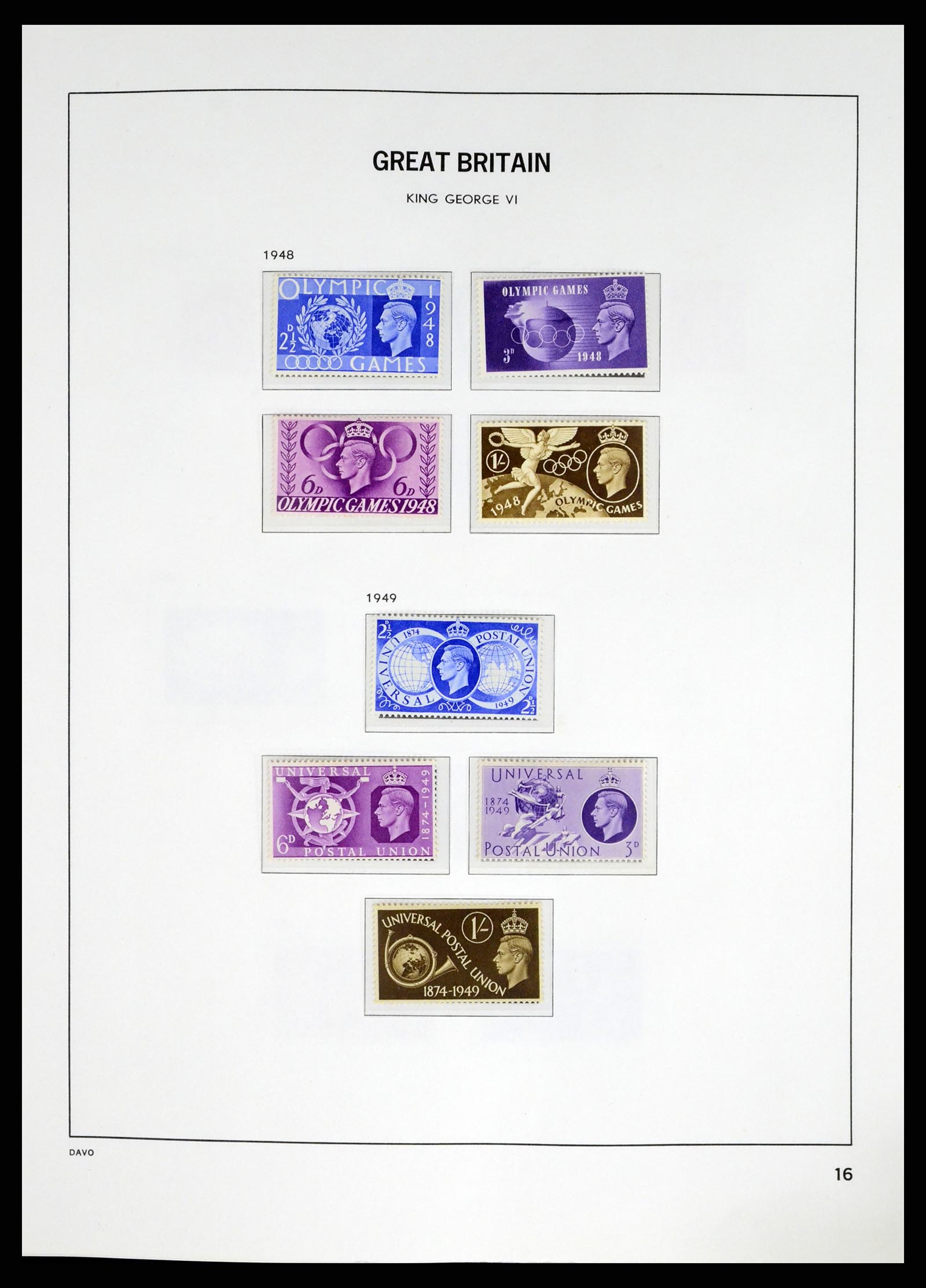 37684 001 - Postzegelverzameling 37684 Engeland 1948-2018.
