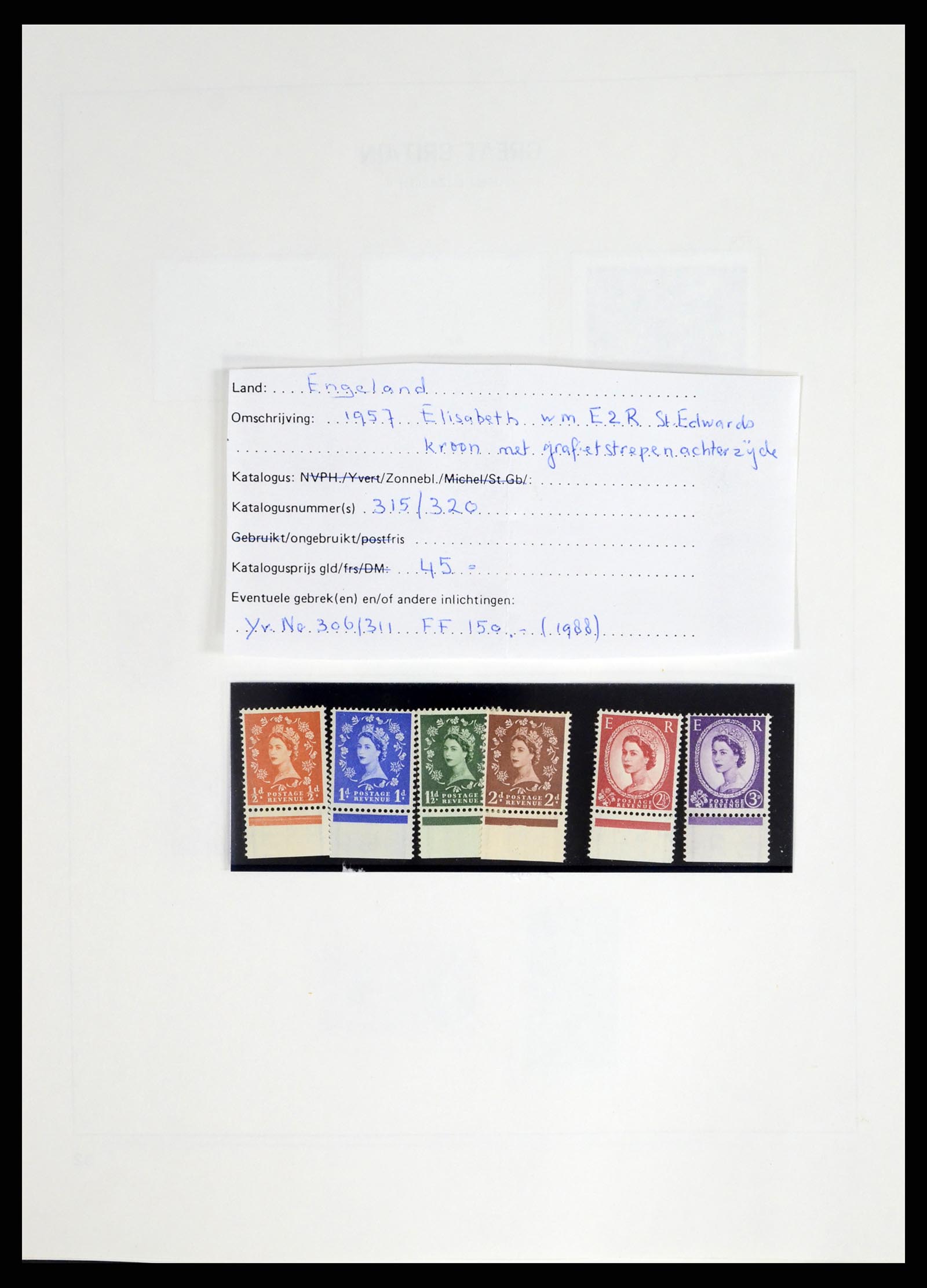 37684 004 - Postzegelverzameling 37684 Engeland 1948-2018.