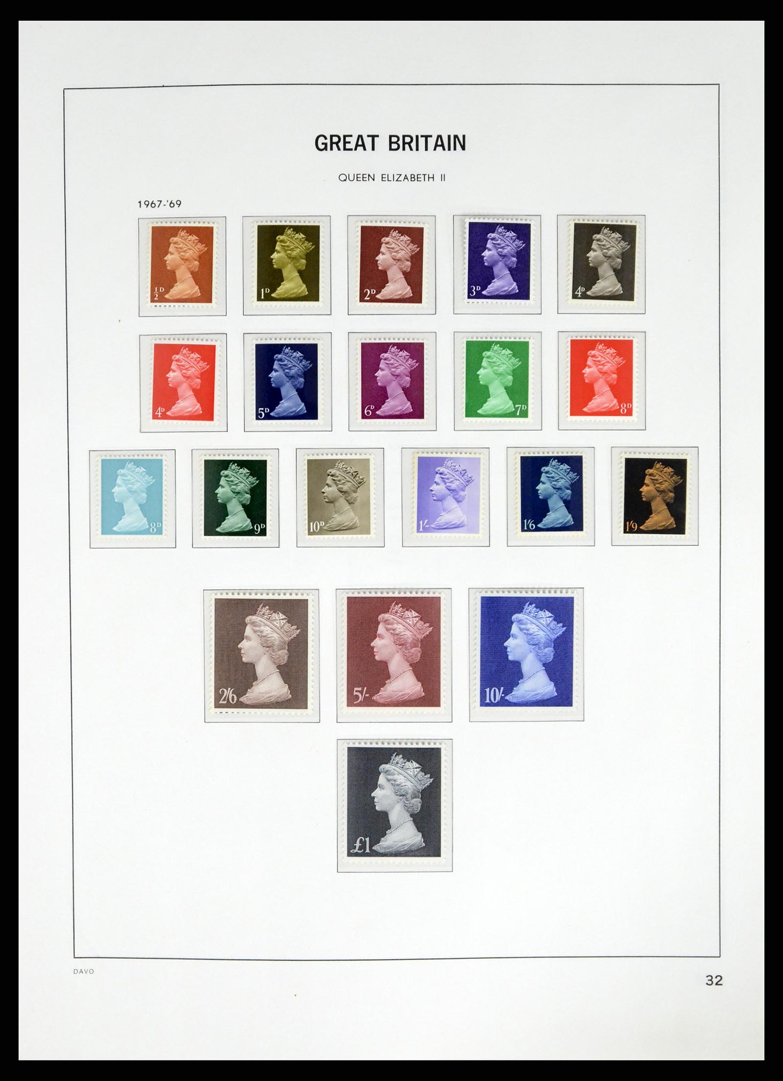 37684 027 - Postzegelverzameling 37684 Engeland 1948-2018.