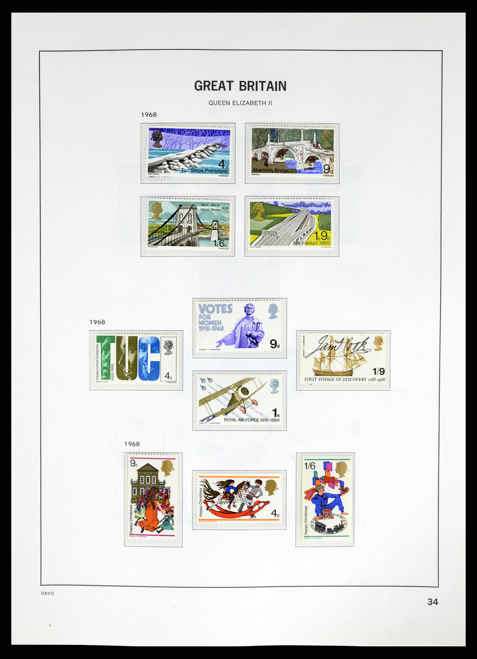 37684 029 - Postzegelverzameling 37684 Engeland 1948-2018.