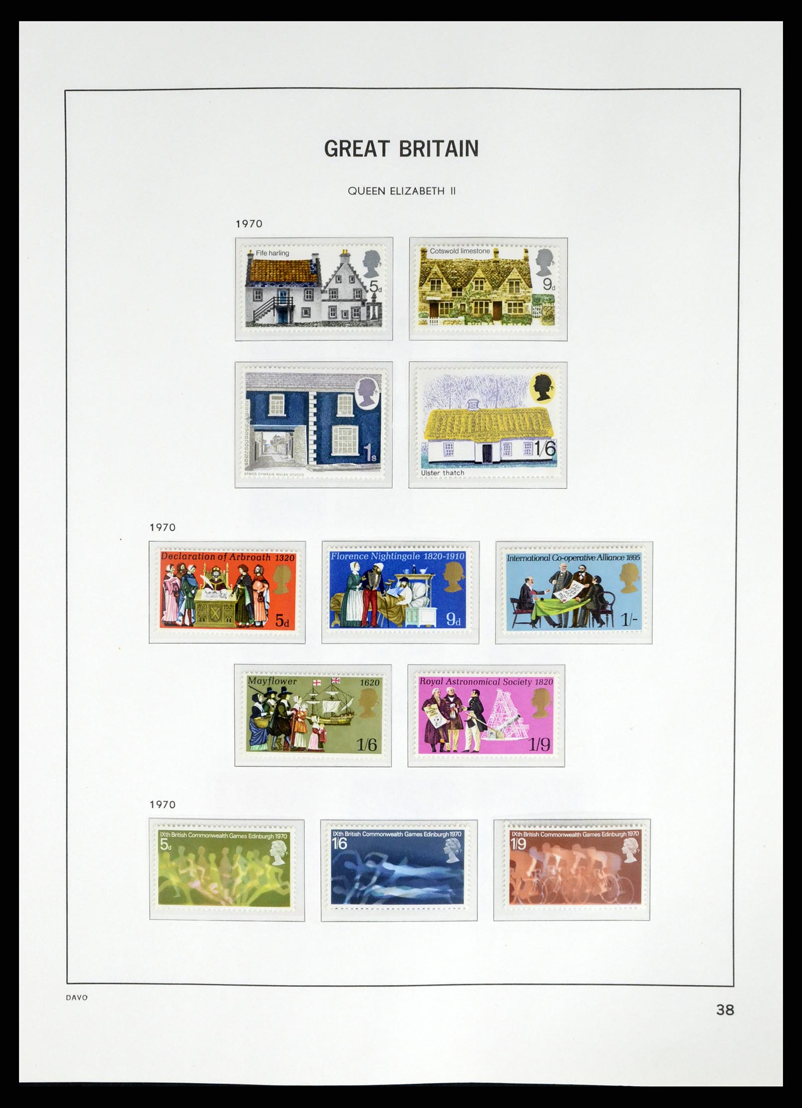 37684 033 - Postzegelverzameling 37684 Engeland 1948-2018.