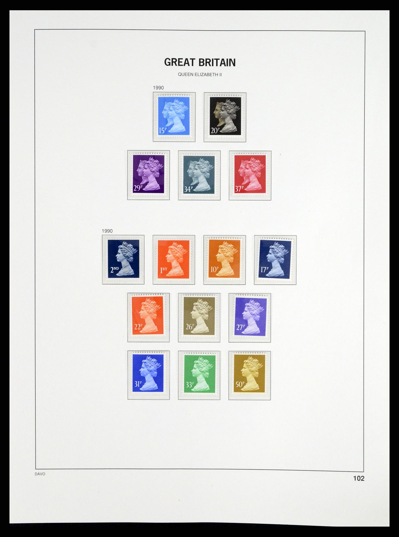 37684 098 - Postzegelverzameling 37684 Engeland 1948-2018.