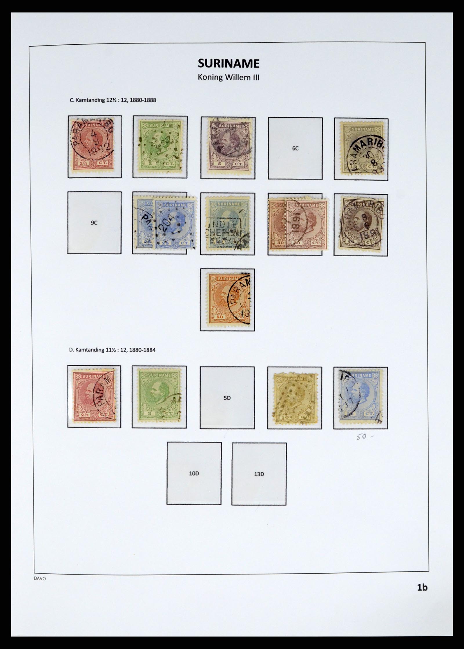 37685 003 - Postzegelverzameling 37685 Suriname 1873-1975.