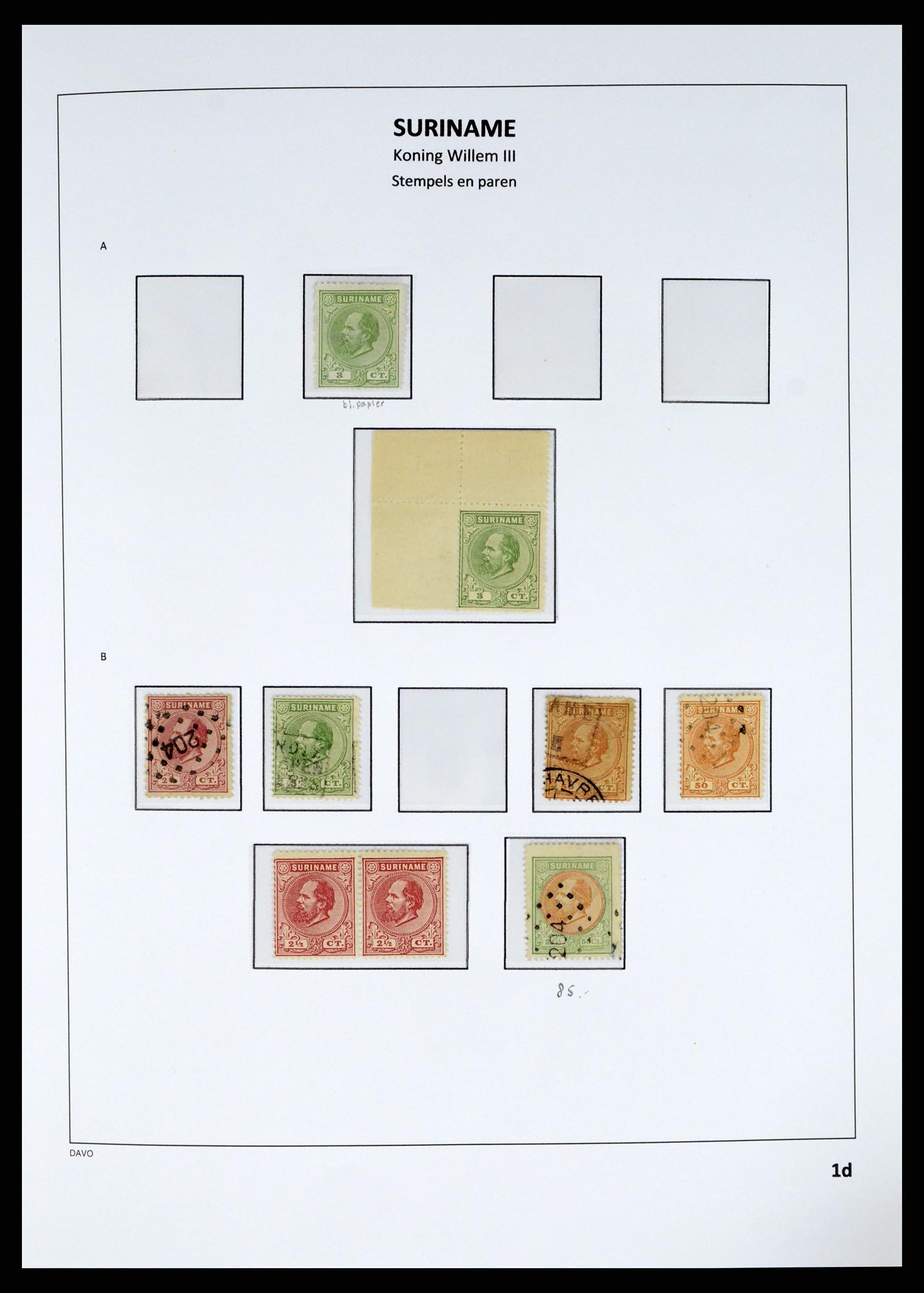 37685 005 - Postzegelverzameling 37685 Suriname 1873-1975.