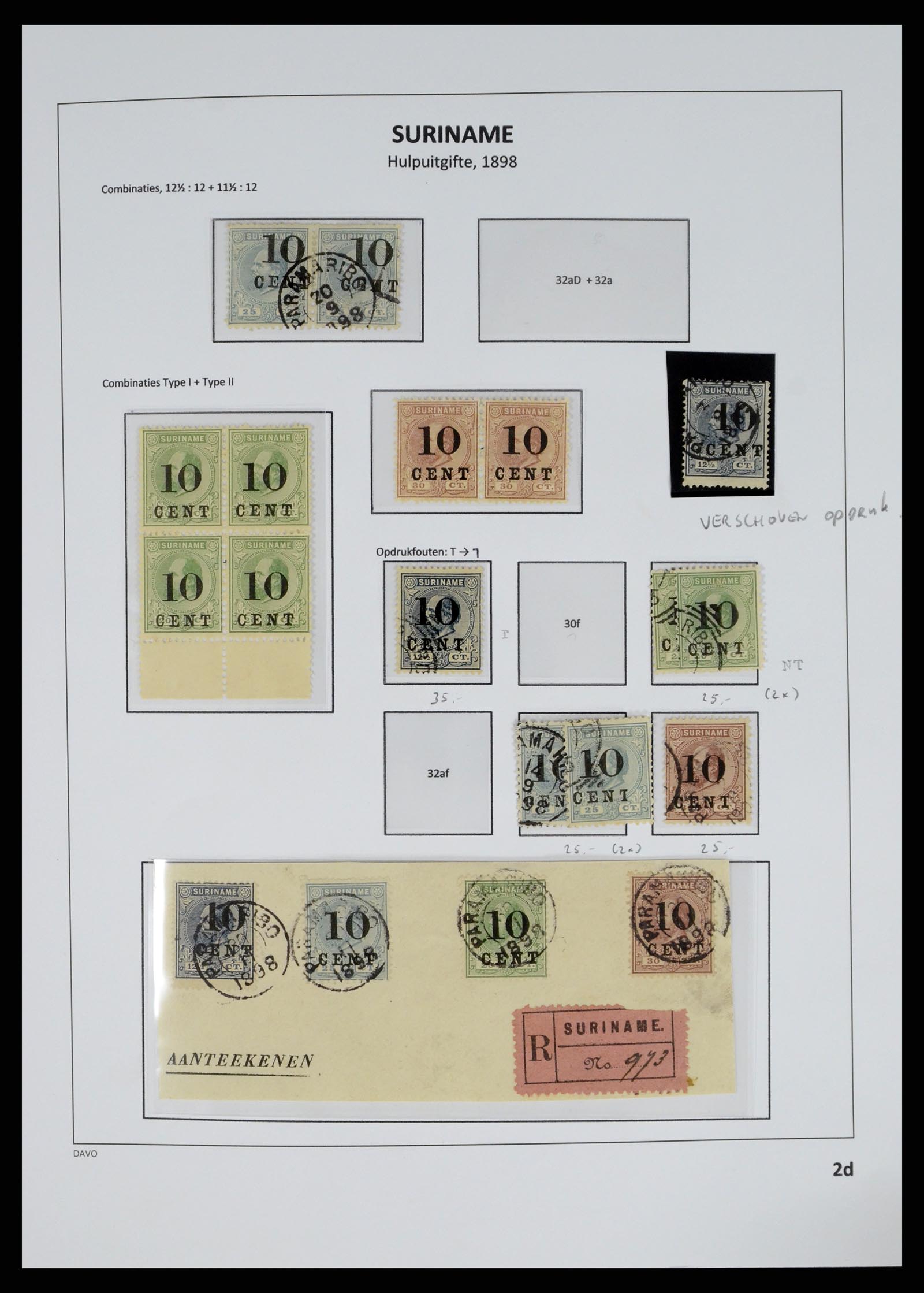 37685 012 - Postzegelverzameling 37685 Suriname 1873-1975.