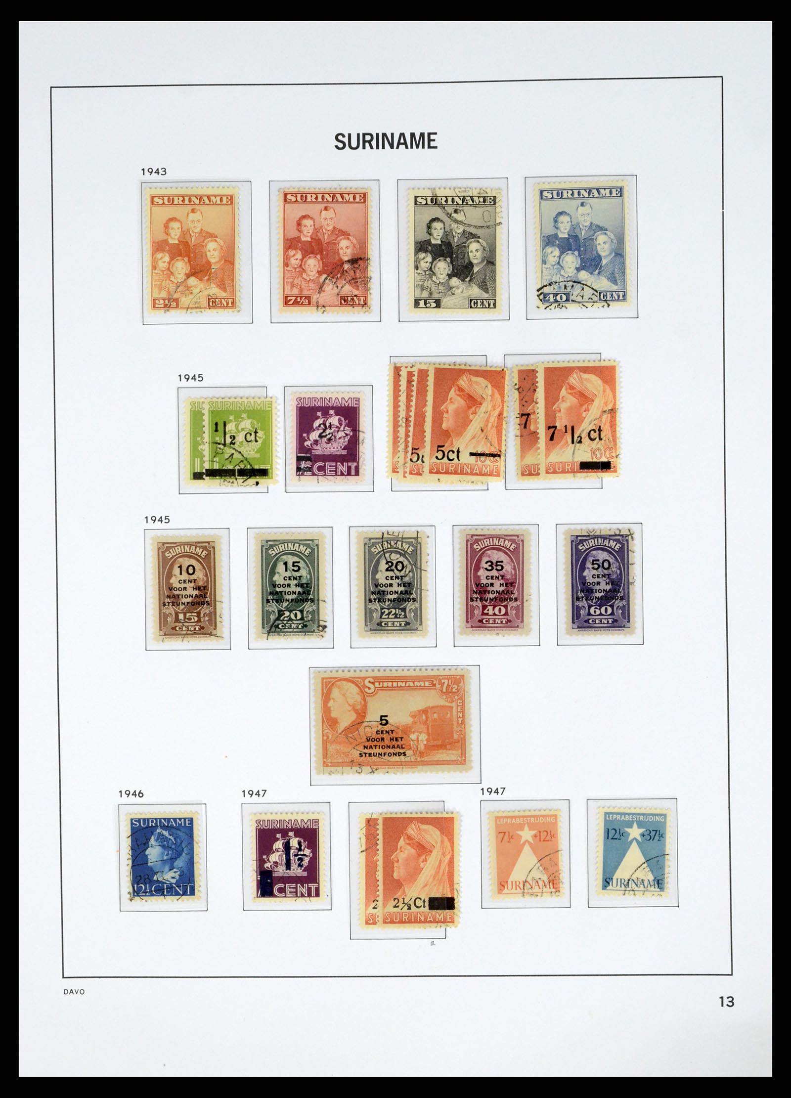 37685 029 - Postzegelverzameling 37685 Suriname 1873-1975.