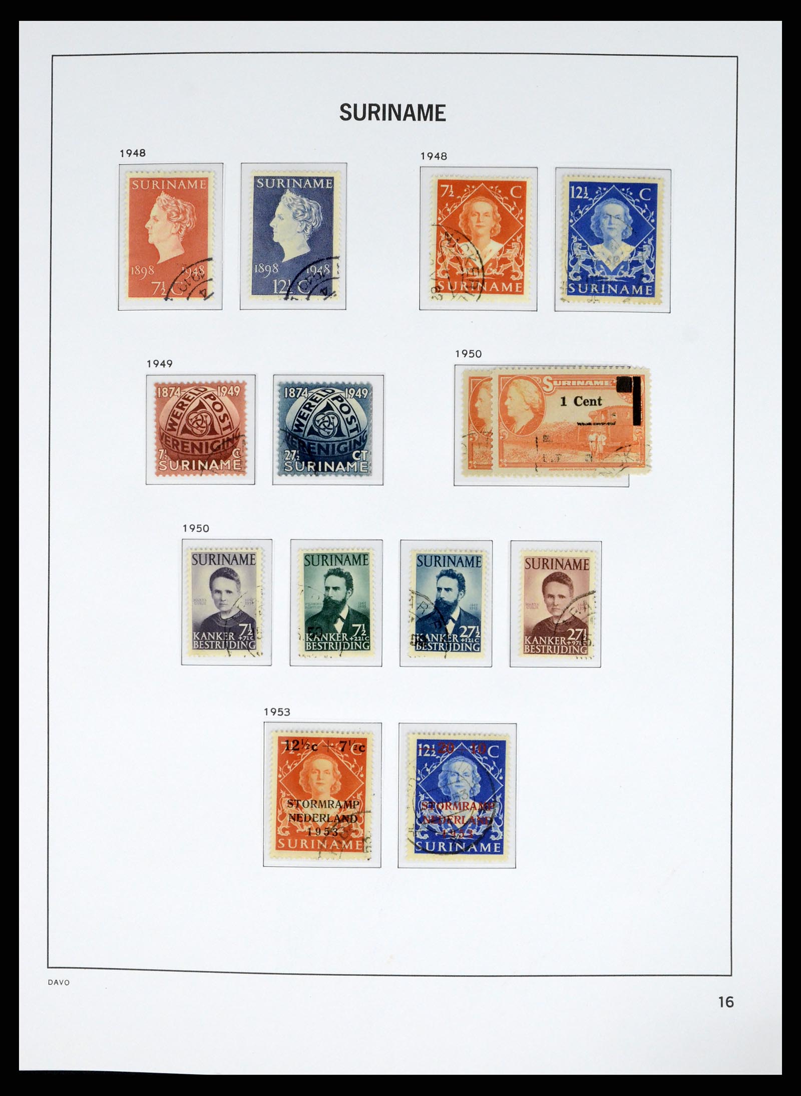 37685 032 - Postzegelverzameling 37685 Suriname 1873-1975.