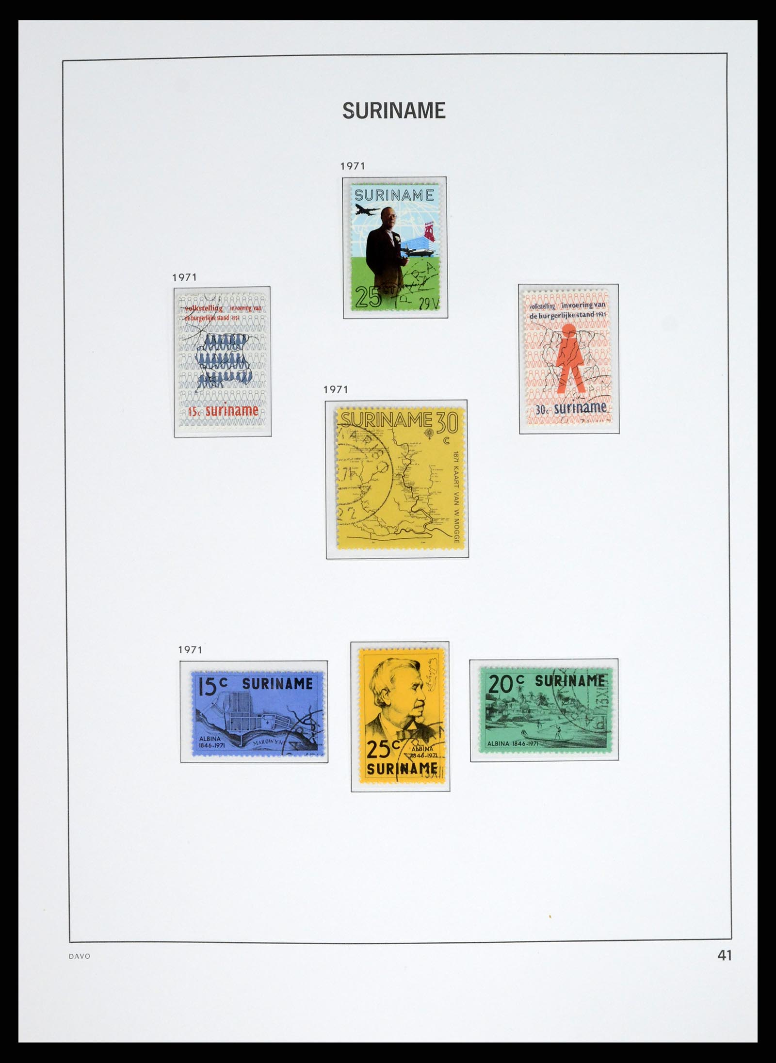 37685 058 - Postzegelverzameling 37685 Suriname 1873-1975.