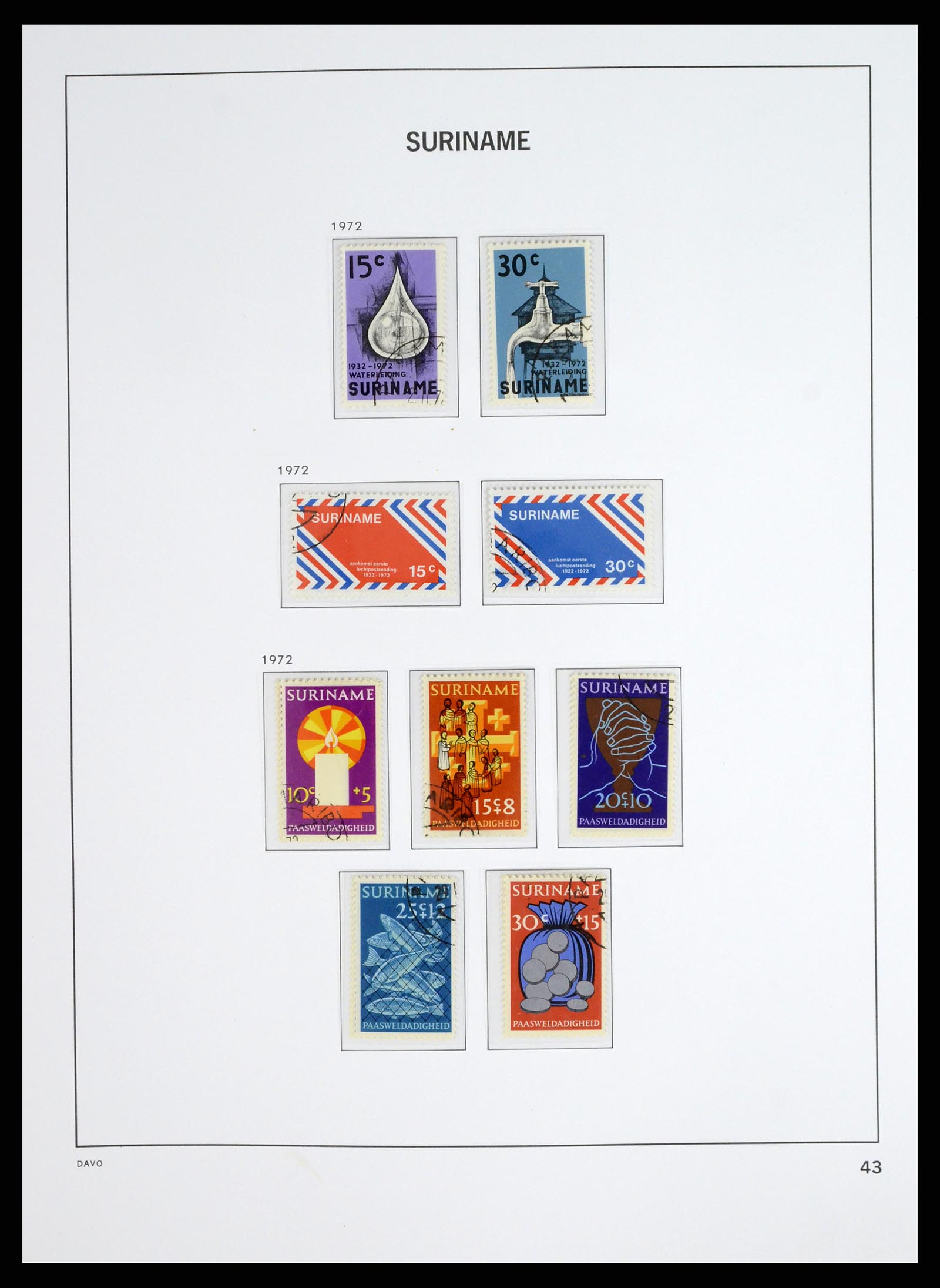 37685 060 - Postzegelverzameling 37685 Suriname 1873-1975.