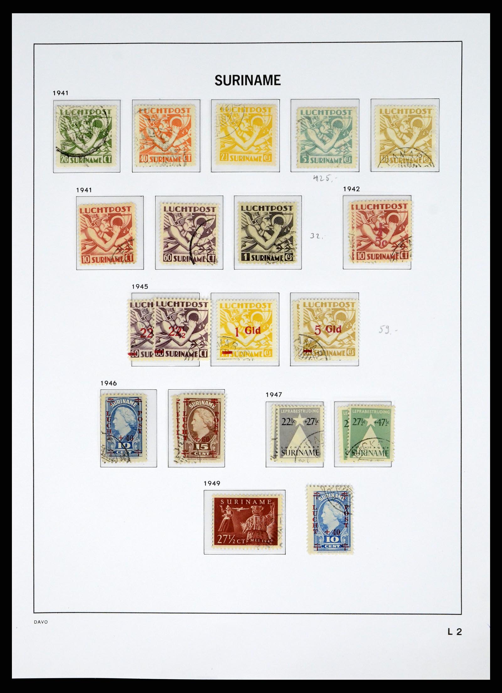 37685 069 - Postzegelverzameling 37685 Suriname 1873-1975.