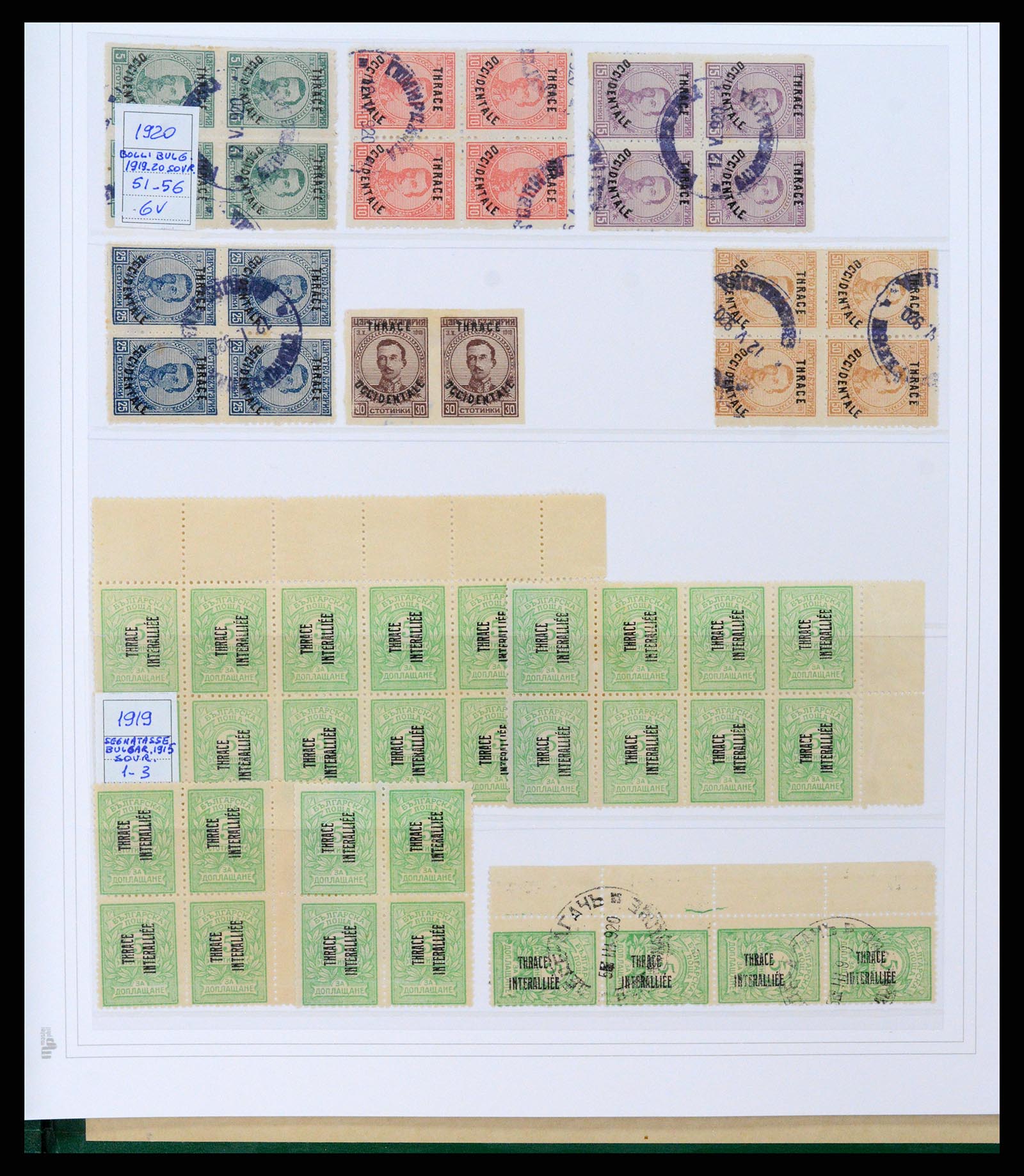 37686 050 - Postzegelverzameling 37686 Thracië 1919-1920.