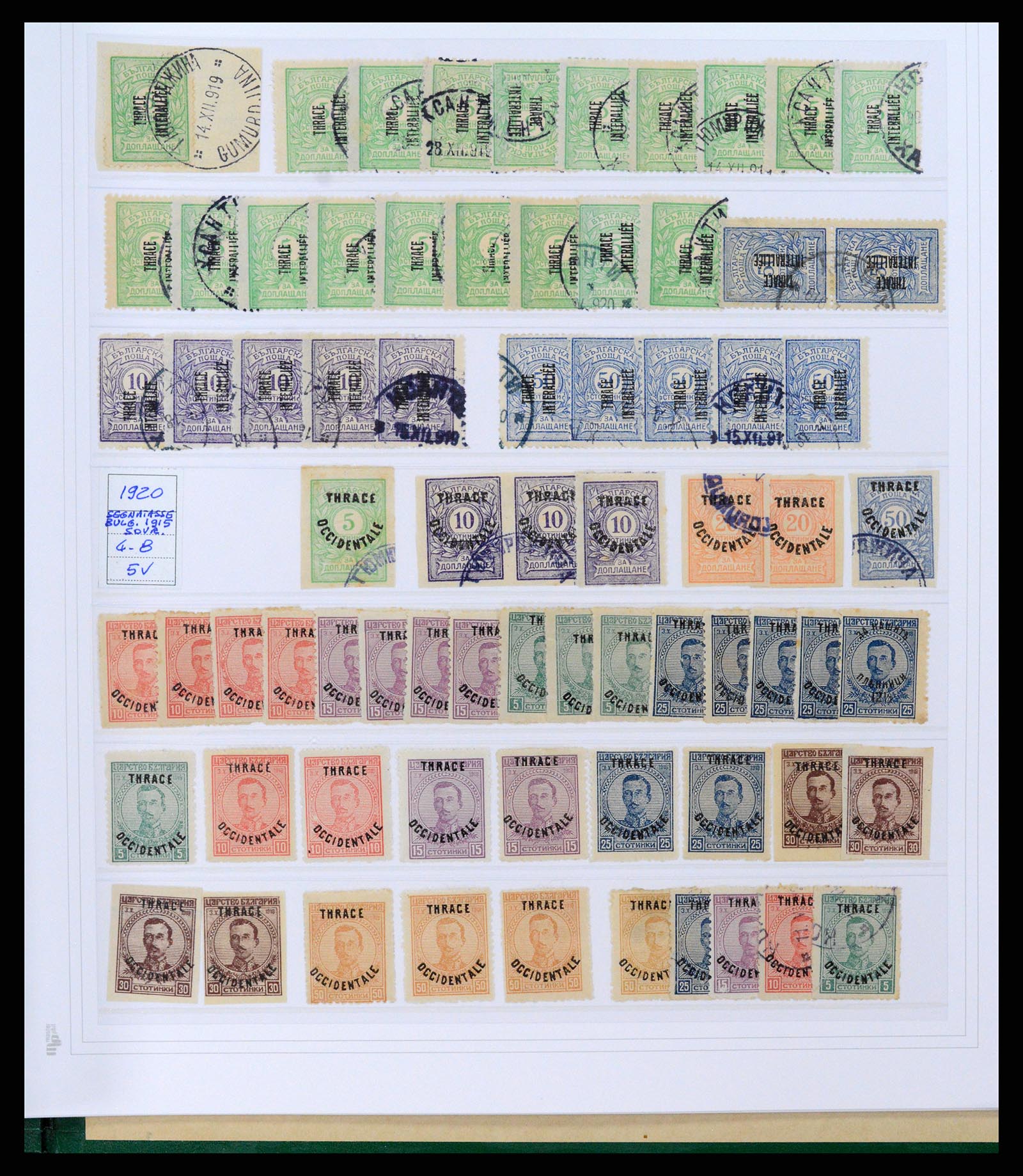 37686 051 - Postzegelverzameling 37686 Thracië 1919-1920.