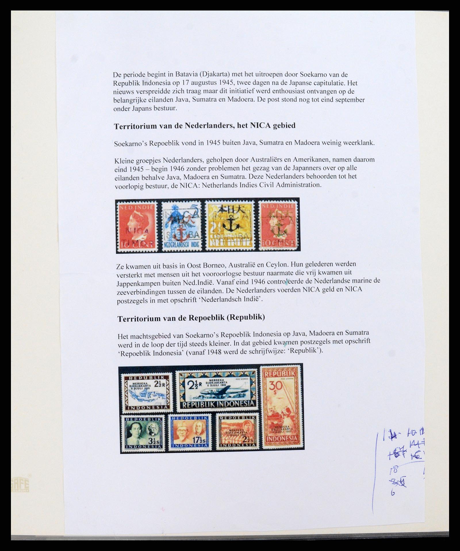 37689 004 - Stamp collection 37689 Japanese occupation Dutch East Indies and interim