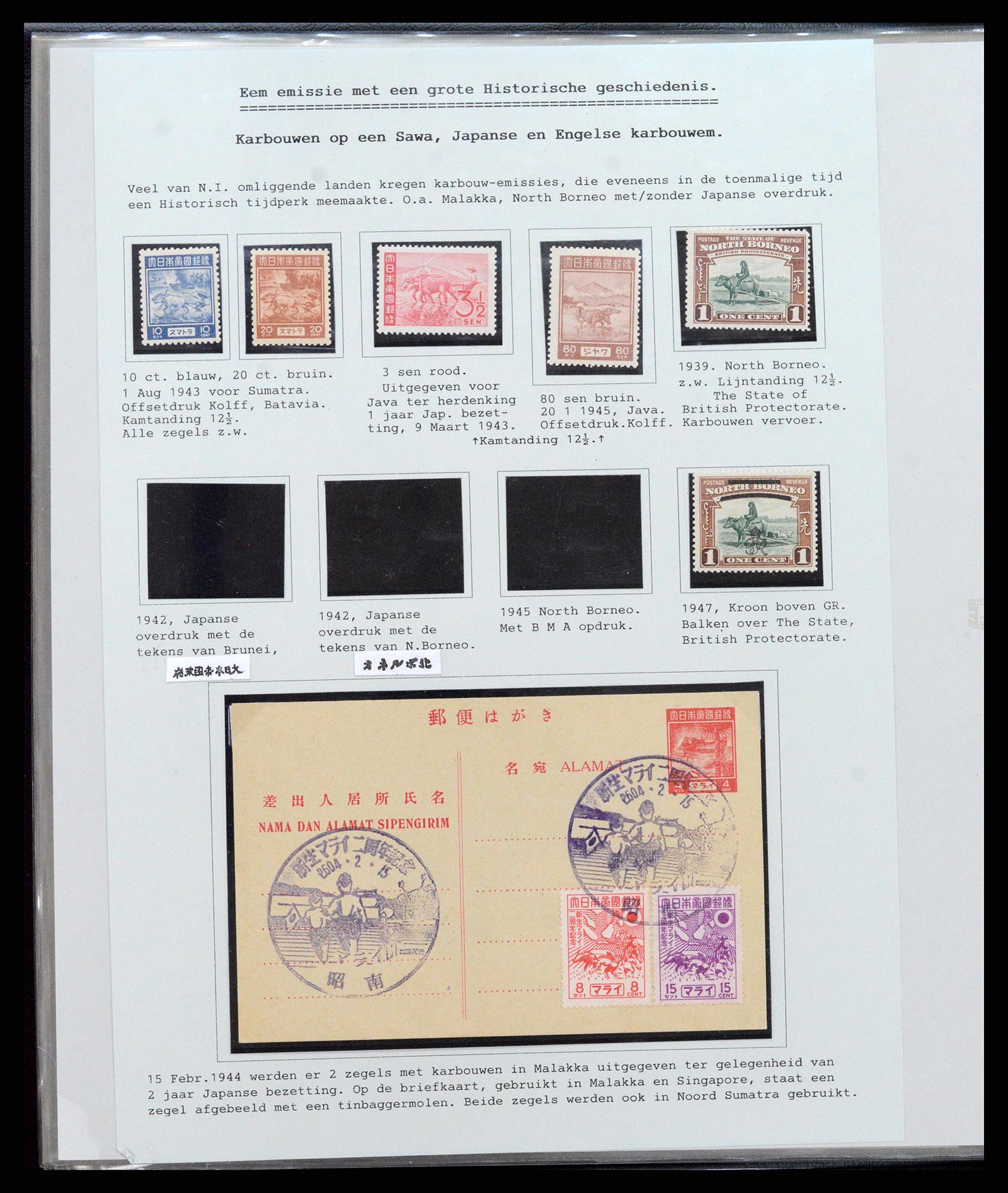 37689 009 - Stamp collection 37689 Japanese occupation Dutch East Indies and interim