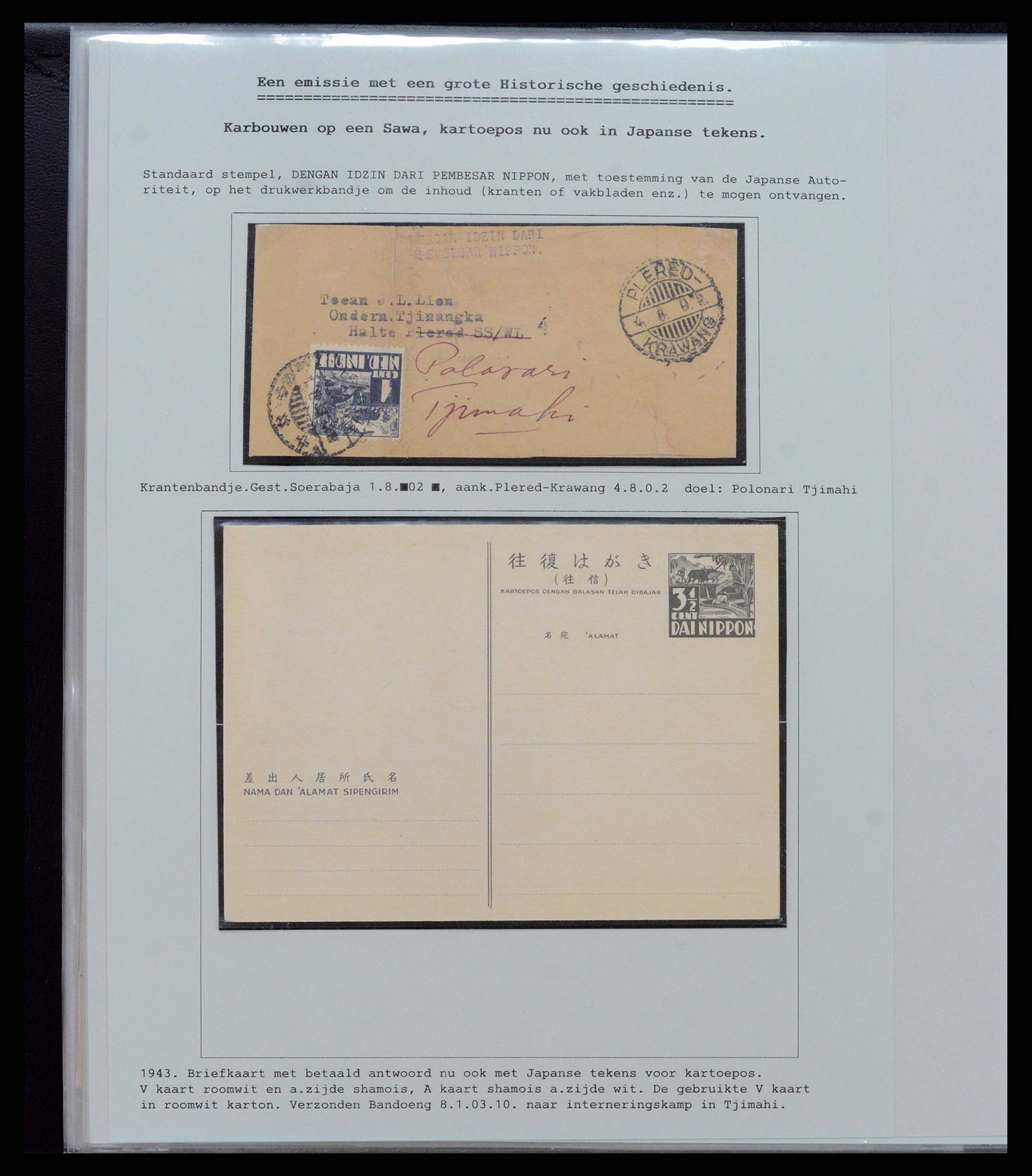 37689 019 - Stamp collection 37689 Japanese occupation Dutch East Indies and interim