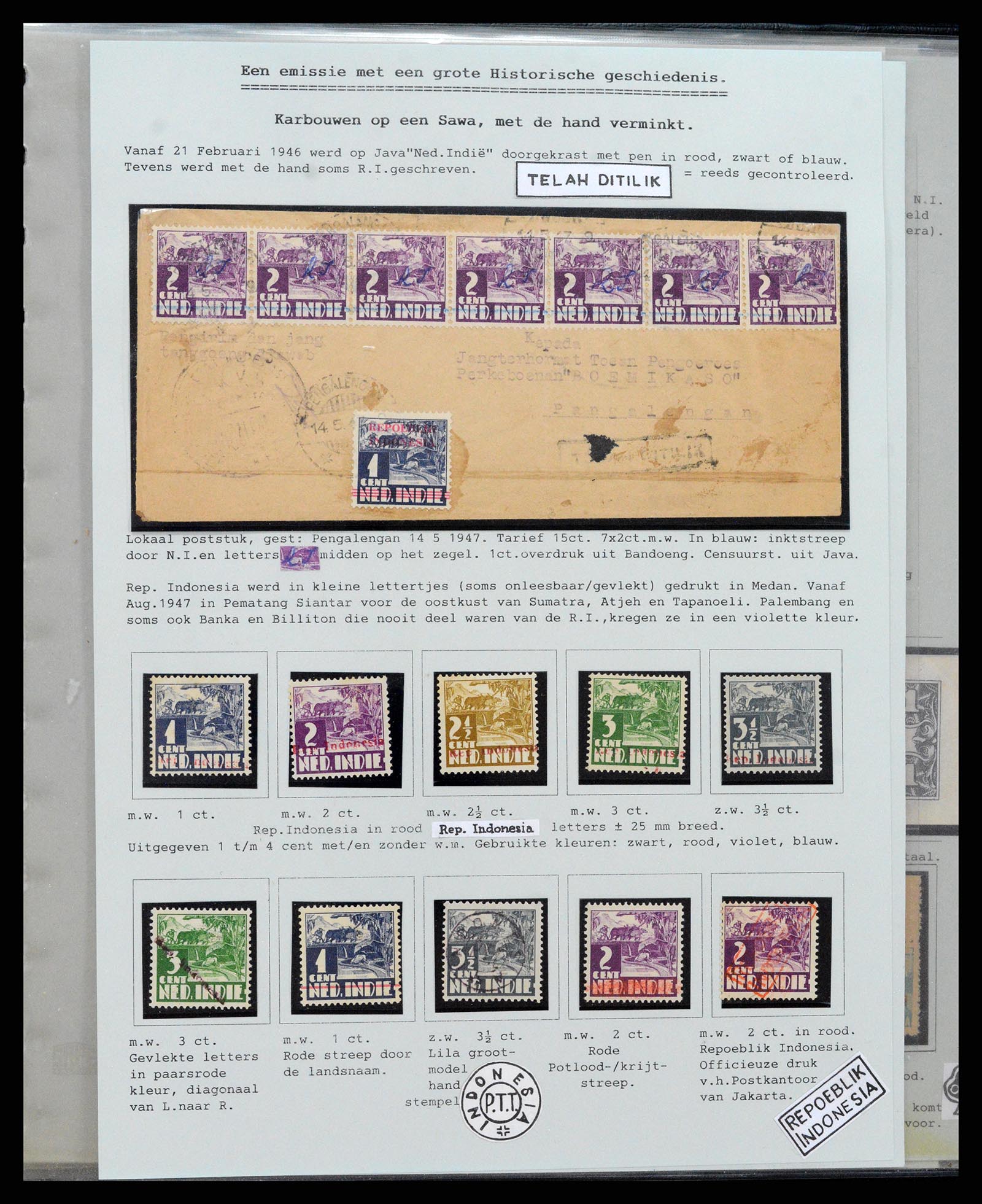 37689 032 - Stamp collection 37689 Japanese occupation Dutch East Indies and interim