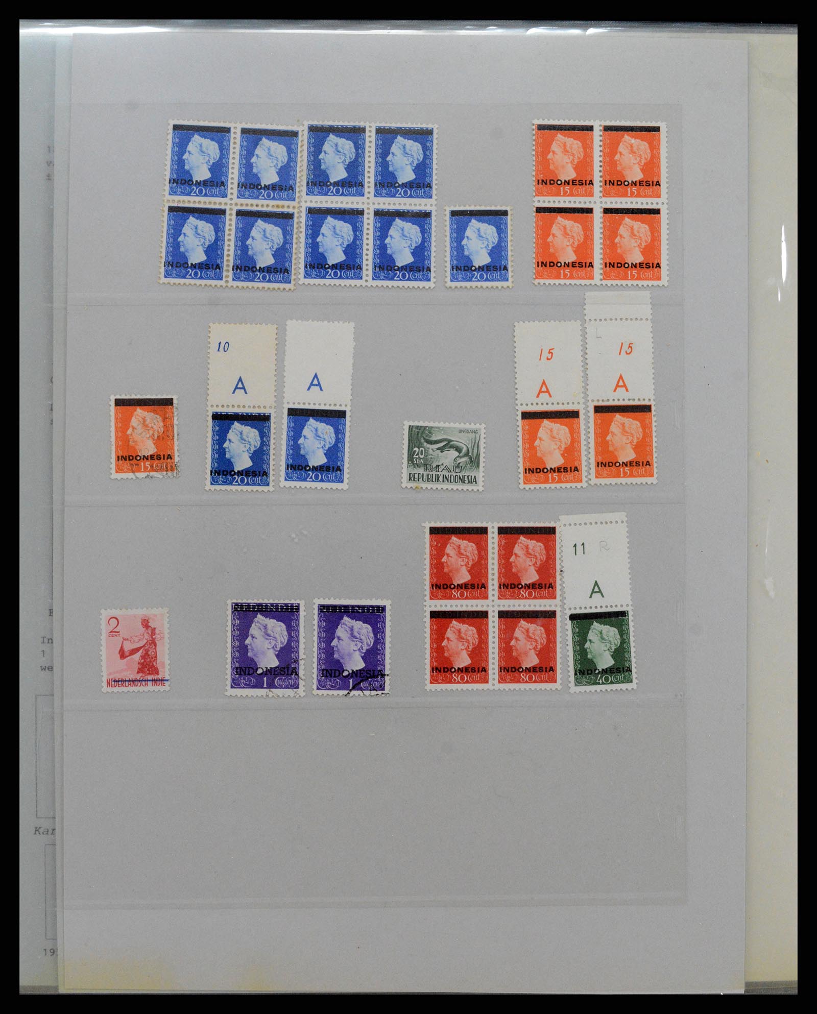 37689 035 - Stamp collection 37689 Japanese occupation Dutch East Indies and interim