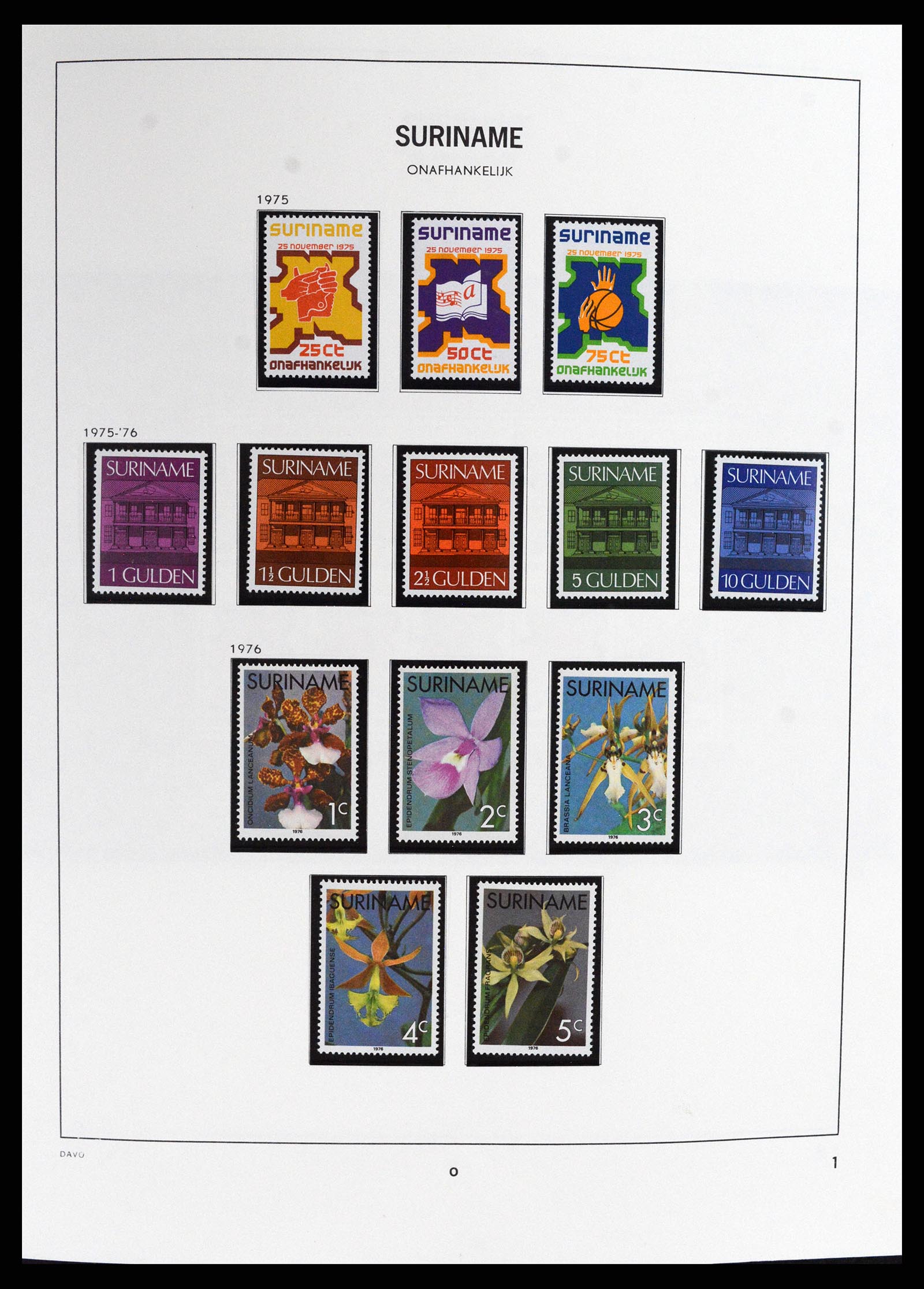 37691 001 - Postzegelverzameling 37691 Suriname 1975-2012.