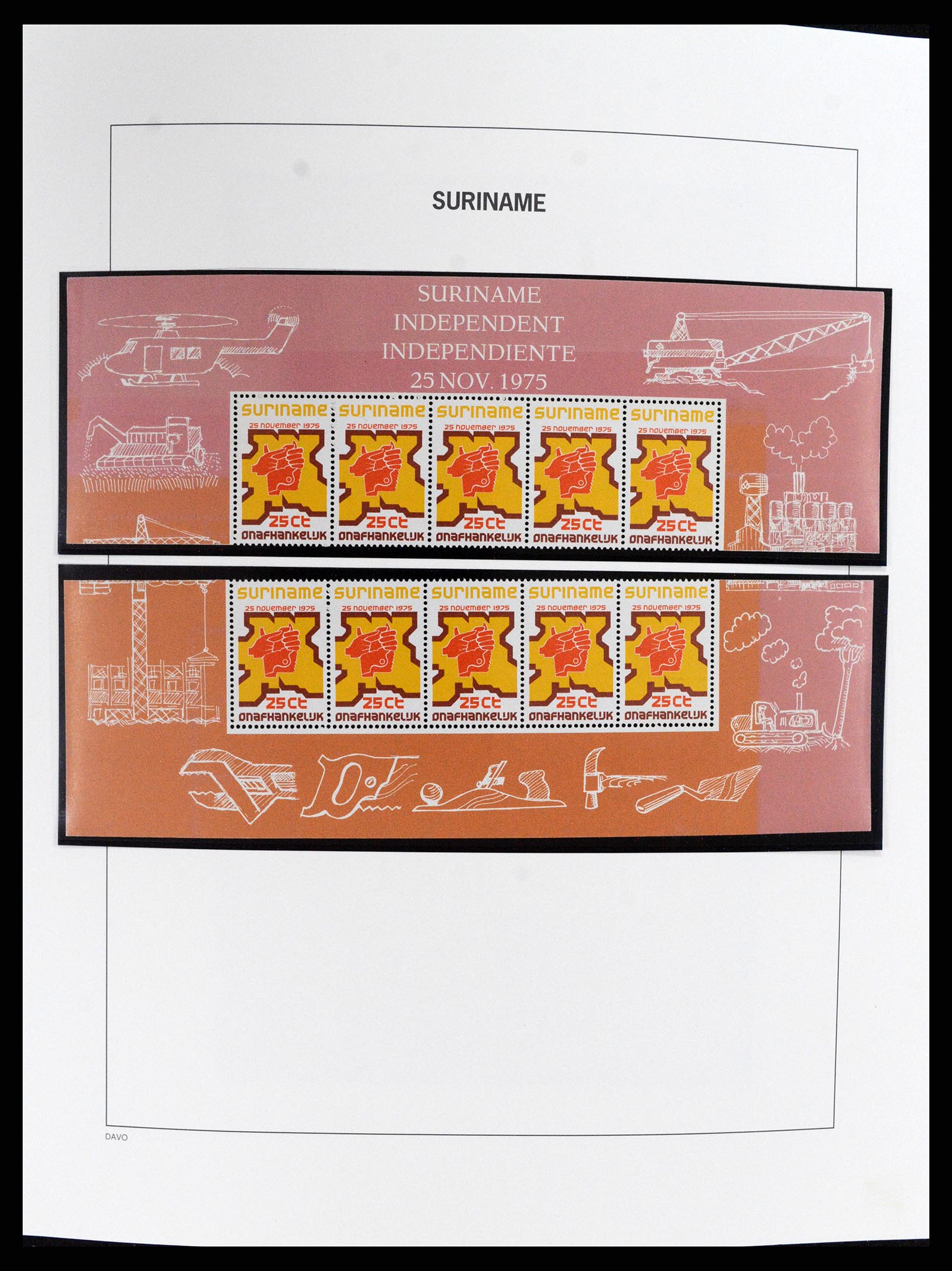 37691 003 - Postzegelverzameling 37691 Suriname 1975-2012.