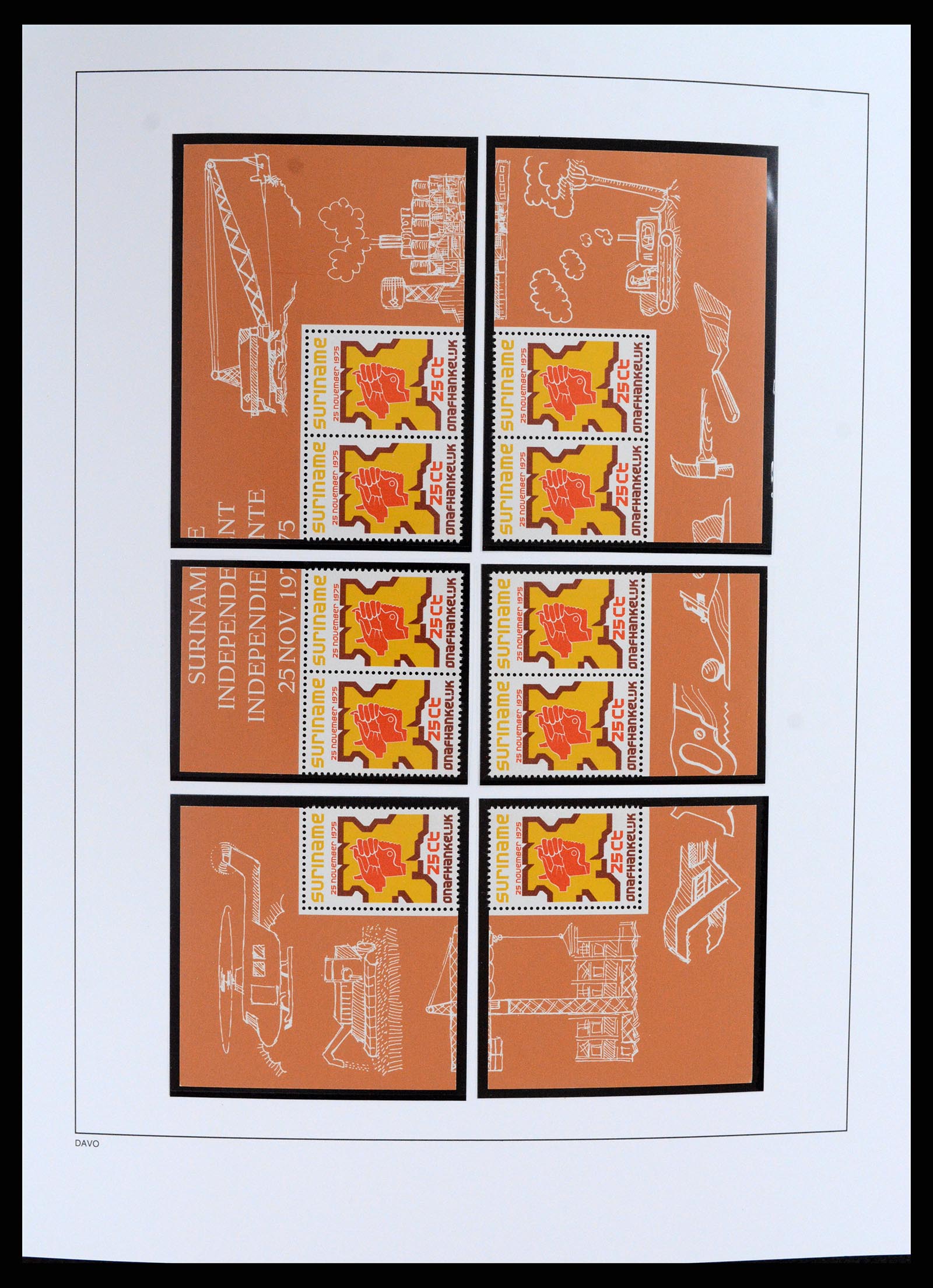 37691 009 - Postzegelverzameling 37691 Suriname 1975-2012.