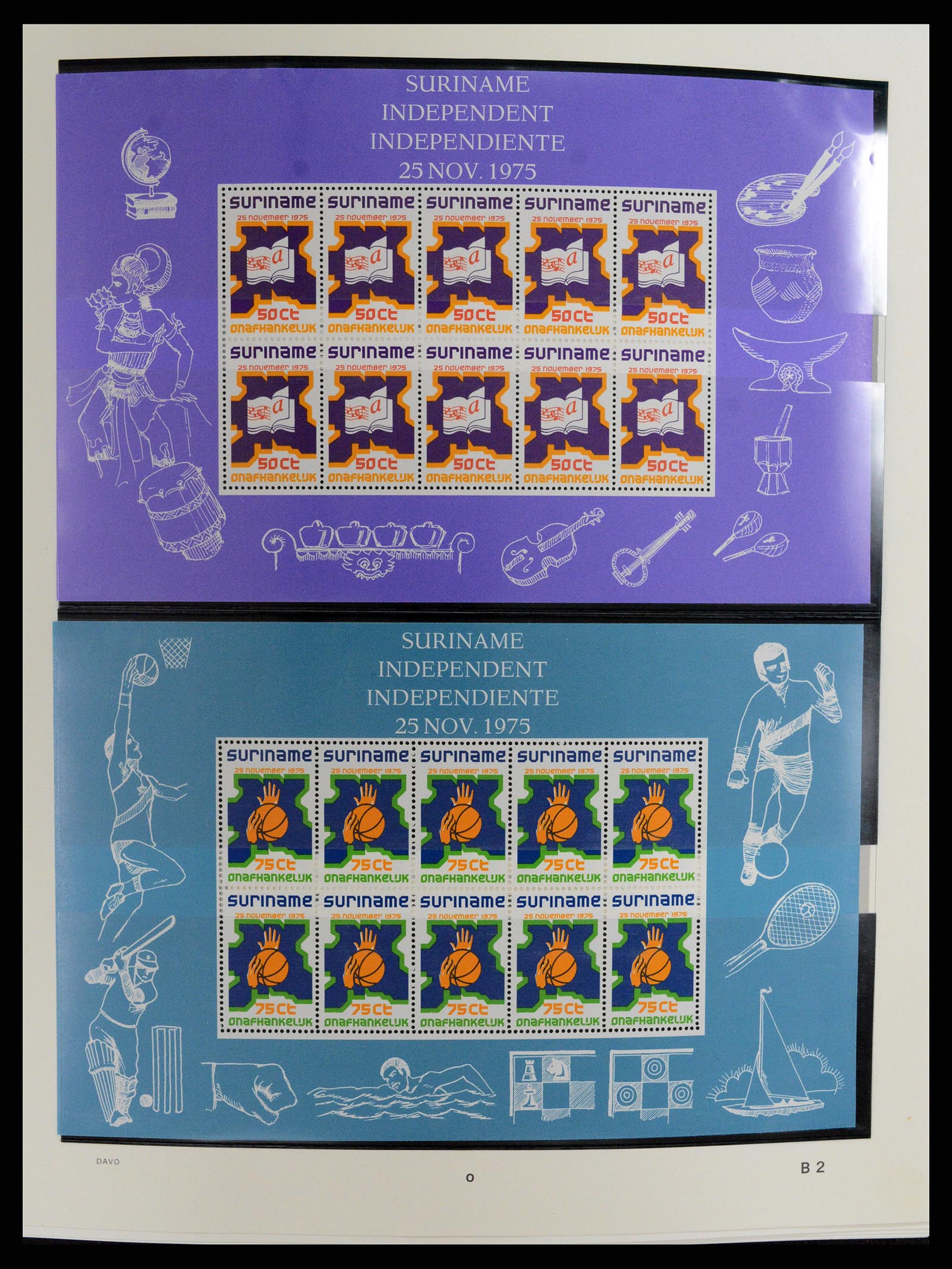 37691 011 - Postzegelverzameling 37691 Suriname 1975-2012.