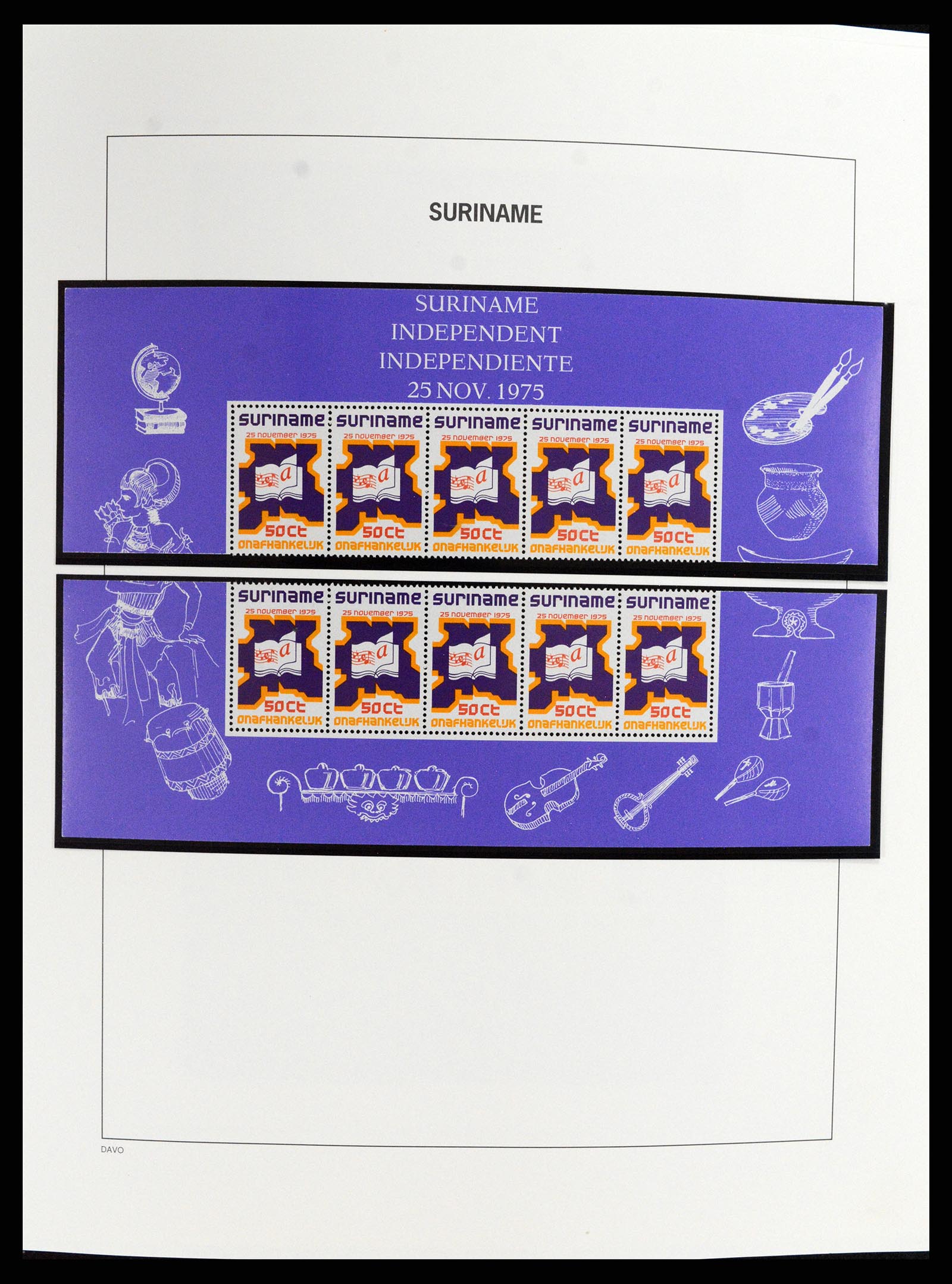 37691 012 - Postzegelverzameling 37691 Suriname 1975-2012.