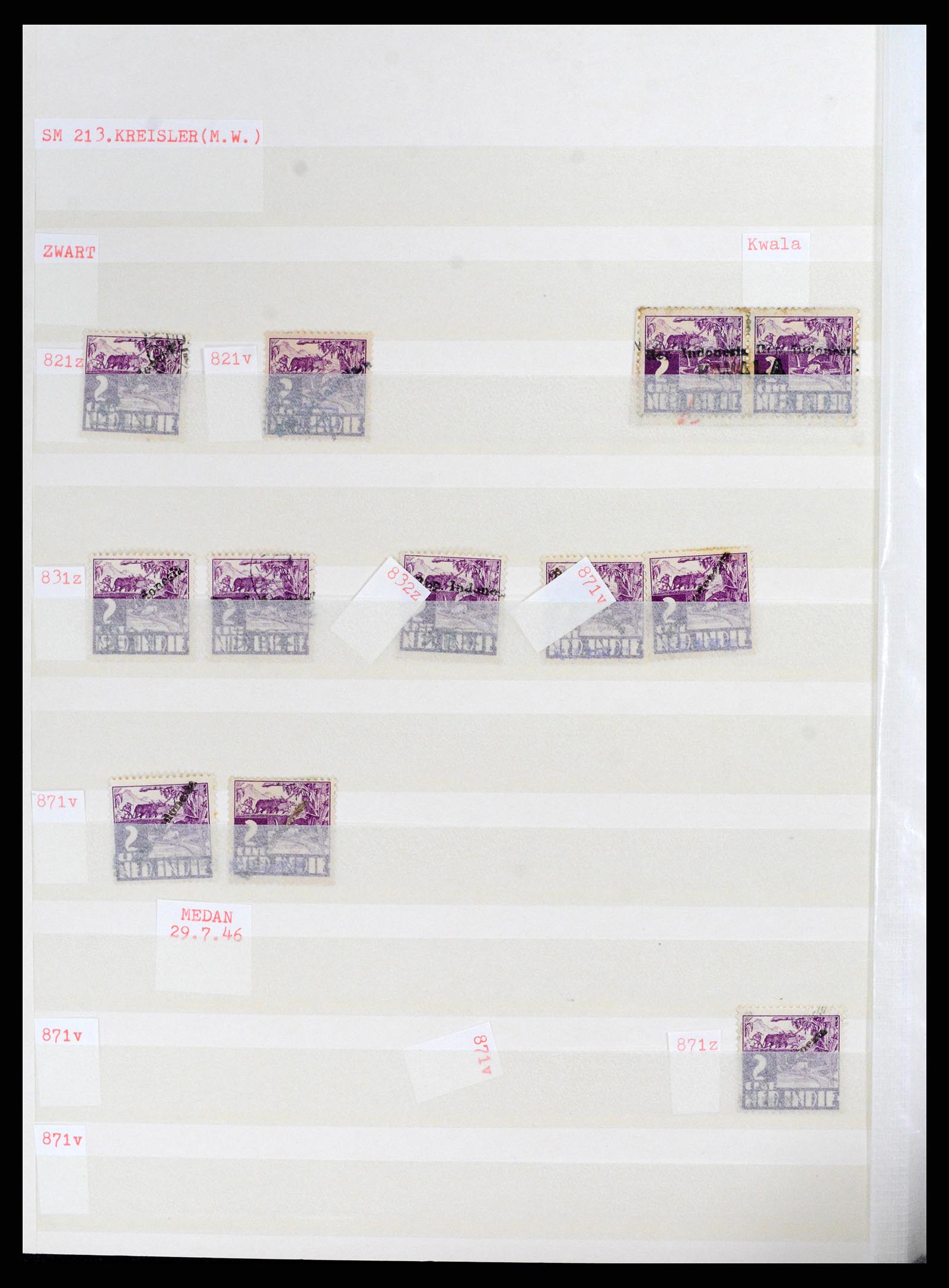 37692 011 - Postzegelverzameling 37692 Indonesië interimperiode 1945-1499.