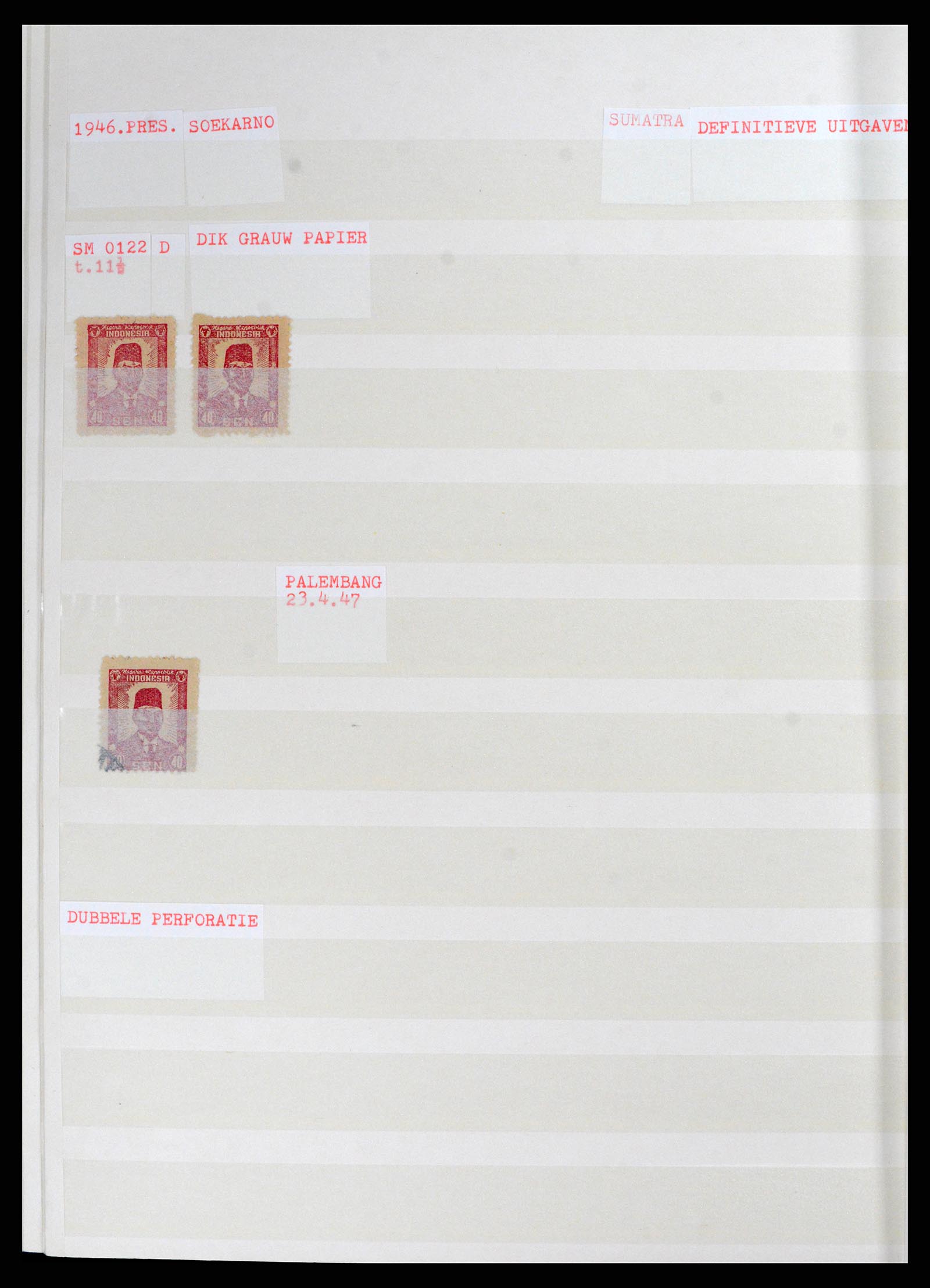 37692 098 - Stamp collection 37692 Indonesia interimperiod 1945-1499.
