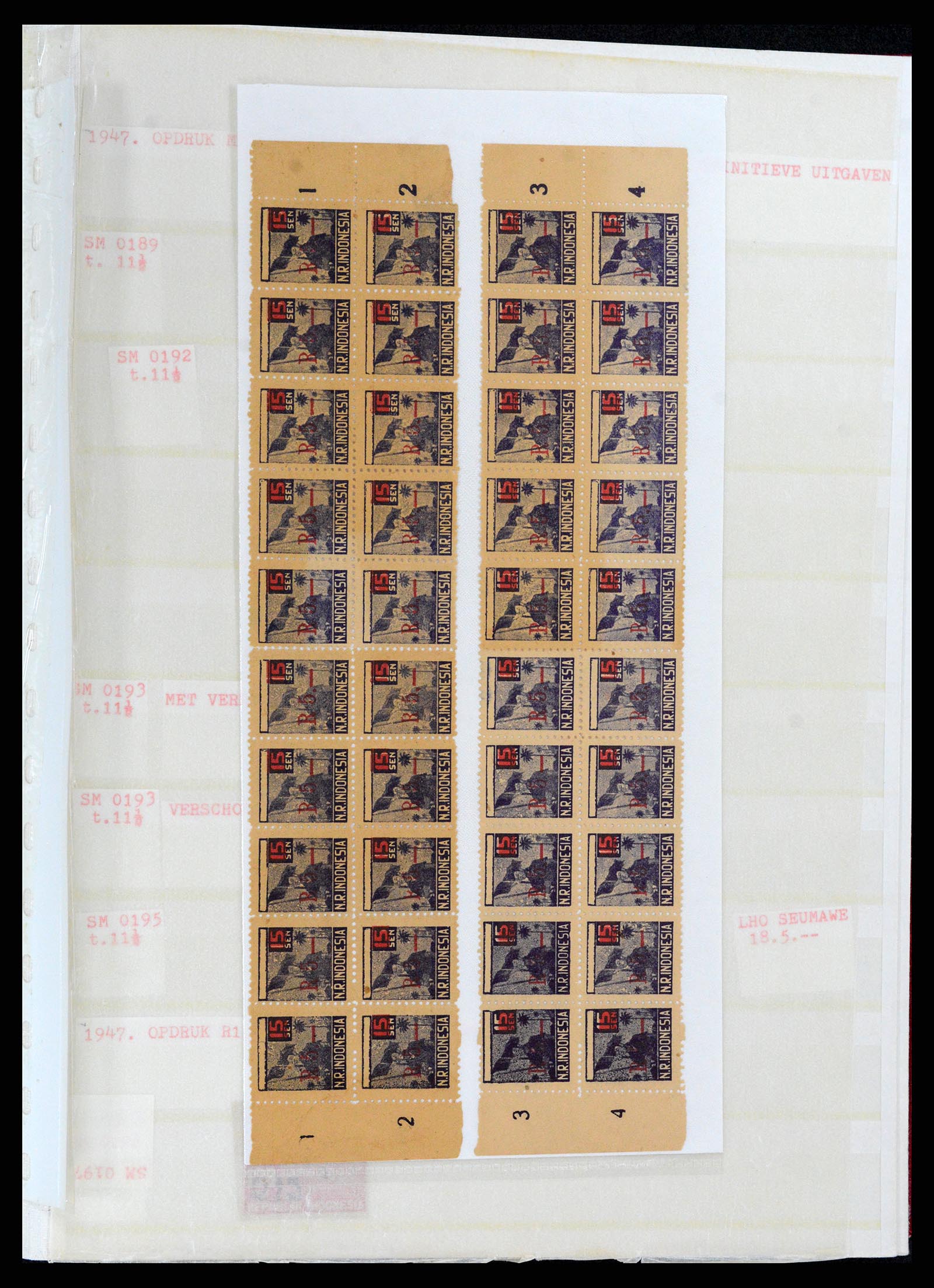 37692 163 - Stamp collection 37692 Indonesia interimperiod 1945-1499.
