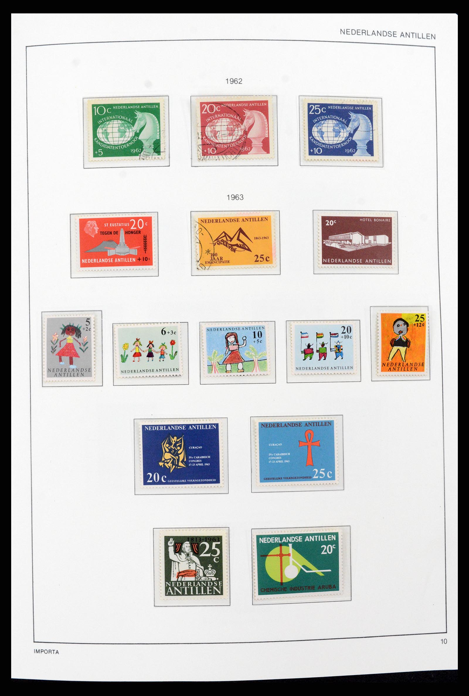 37693 010 - Postzegelverzameling 37693 Nederlandse Antillen 1949-2001.