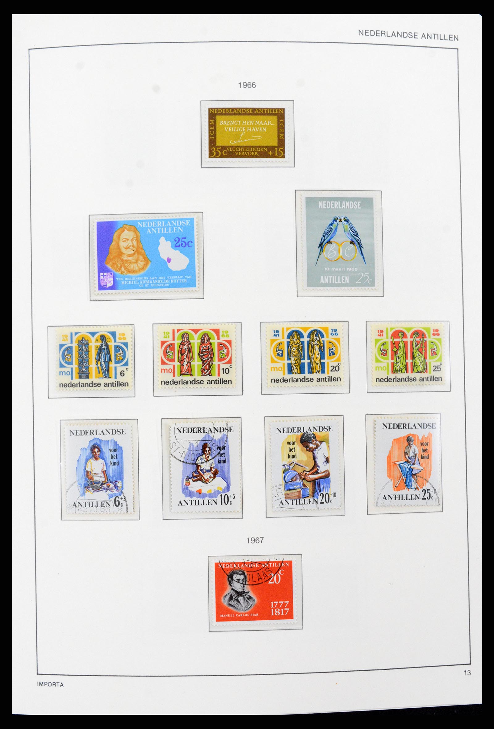 37693 013 - Postzegelverzameling 37693 Nederlandse Antillen 1949-2001.